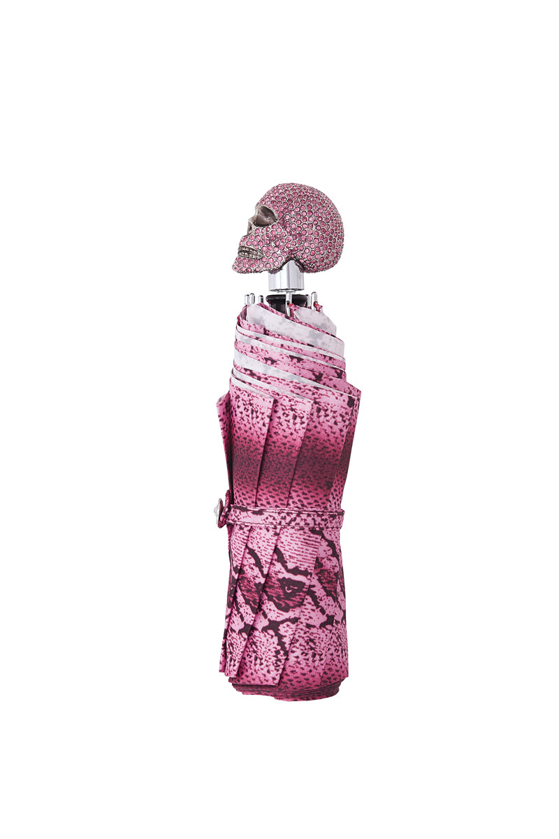 The pink diamond skull folding umbrella