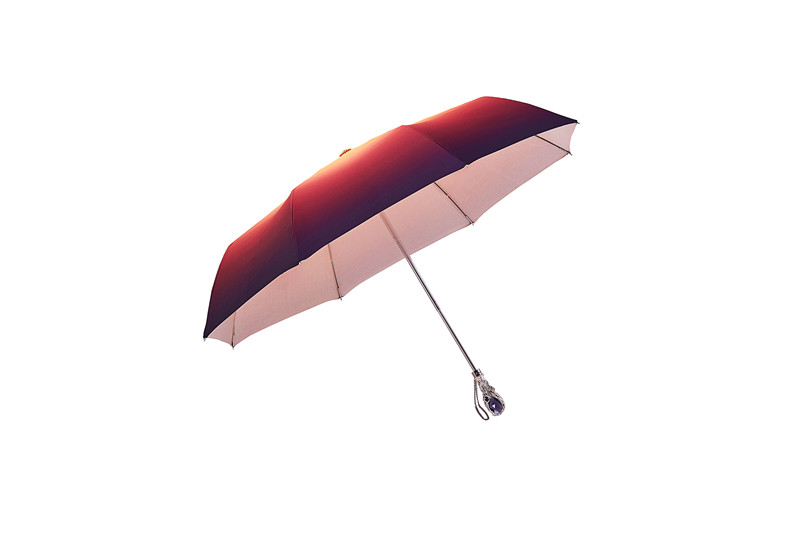 Purple stone folding umbrella