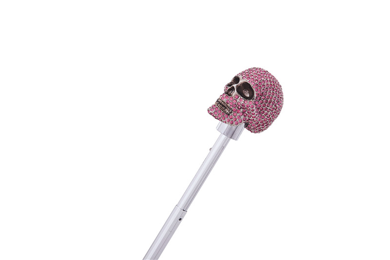 The pink diamond skull folding umbrella