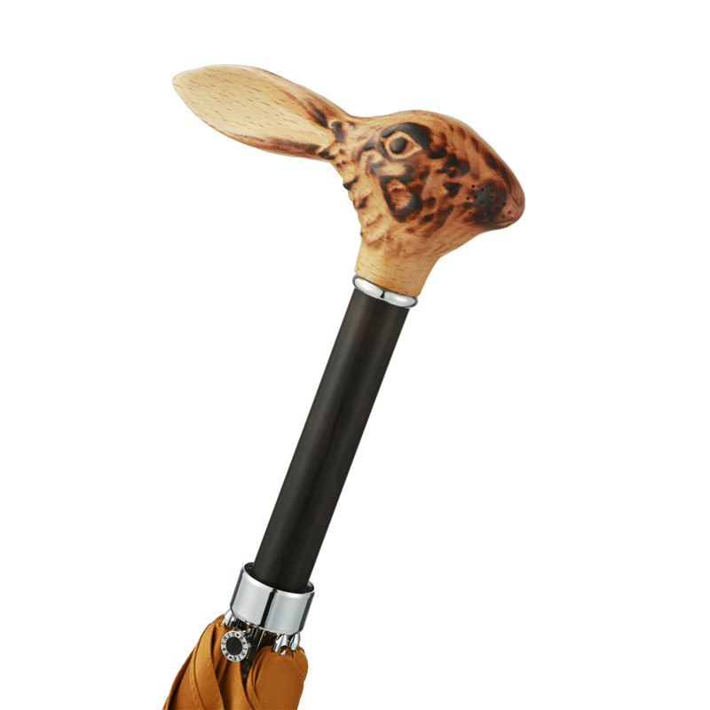 Wooden rabbit straight umbrella