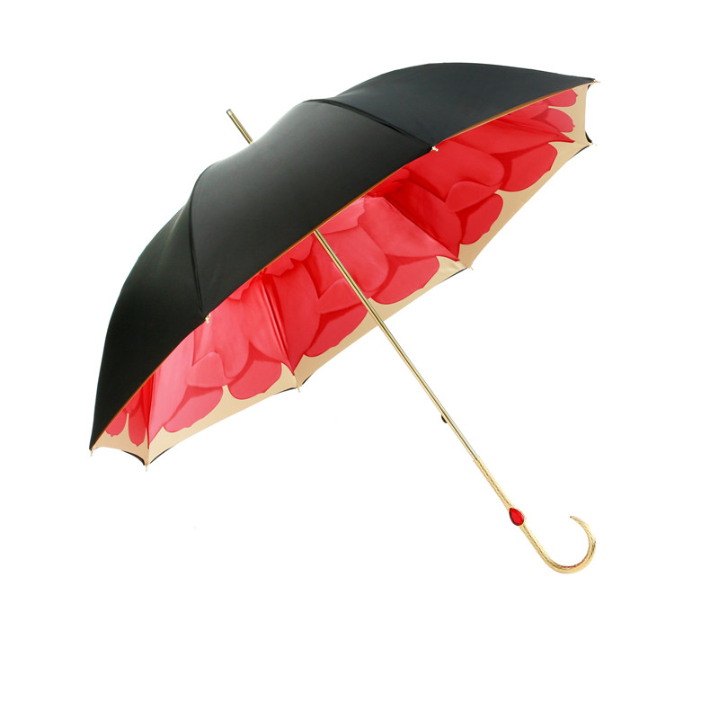 Heart-shaped 2 drill bent double umbrella
