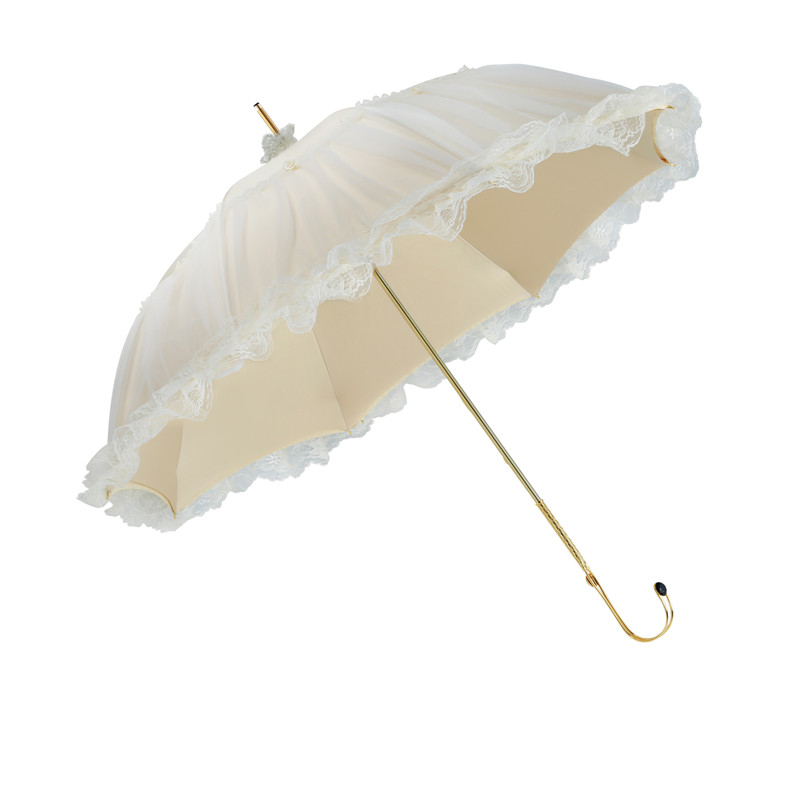 Lace bent double umbrella
