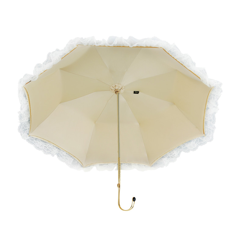 Lace bent double umbrella