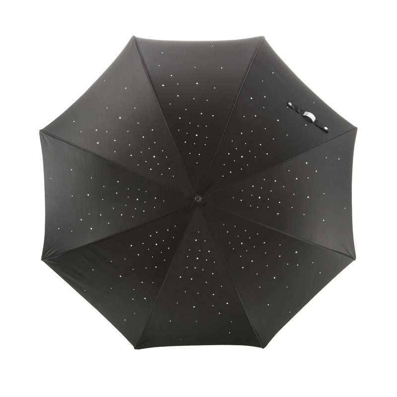 White black  star straight umbrella