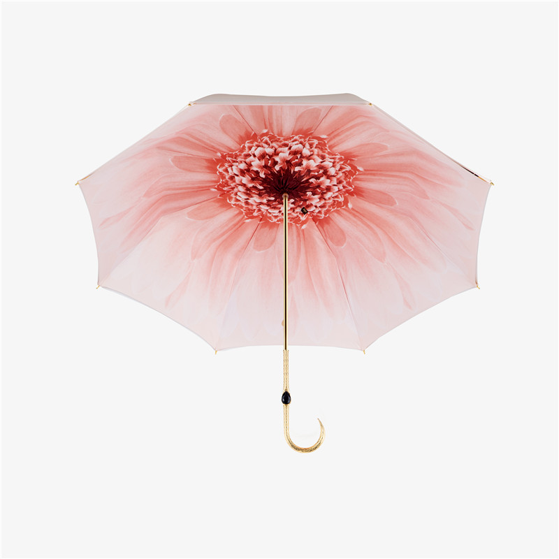 Heart-shaped 2 drill curved handle double-layer umbrella