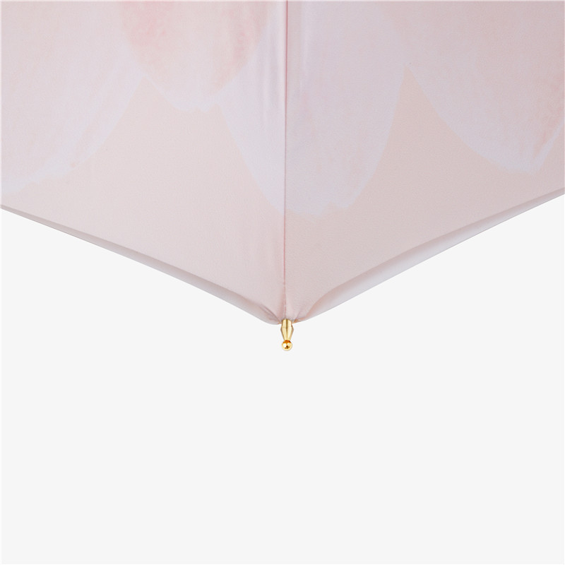 Heart-shaped 2 drill curved handle double-layer umbrella