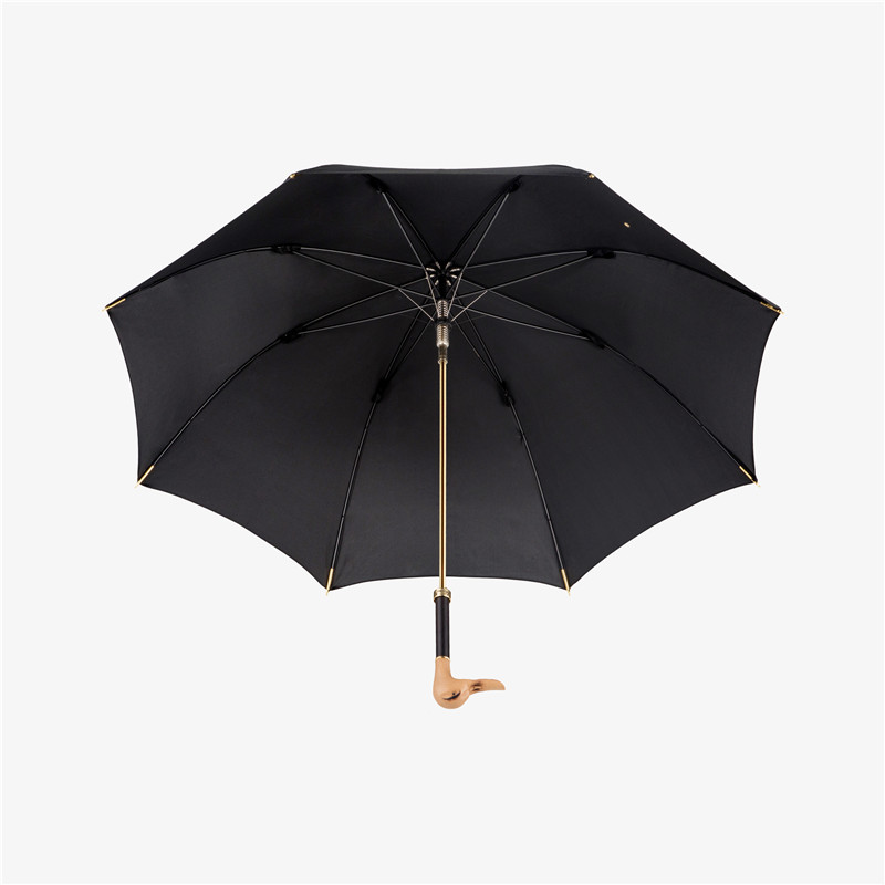 Wooden duck head straight umbrella