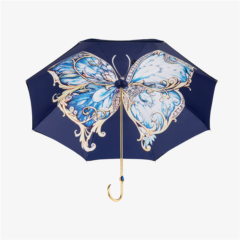 Blue swallowtail double umbrella