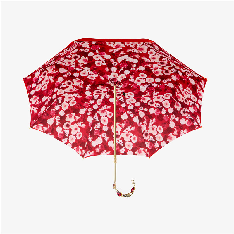 4 grain of heart-shaped diamond bent double umbrella