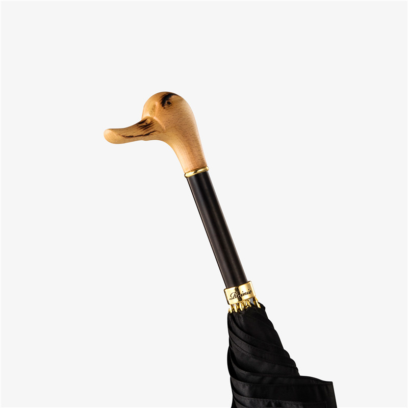 Wooden duck head straight umbrella