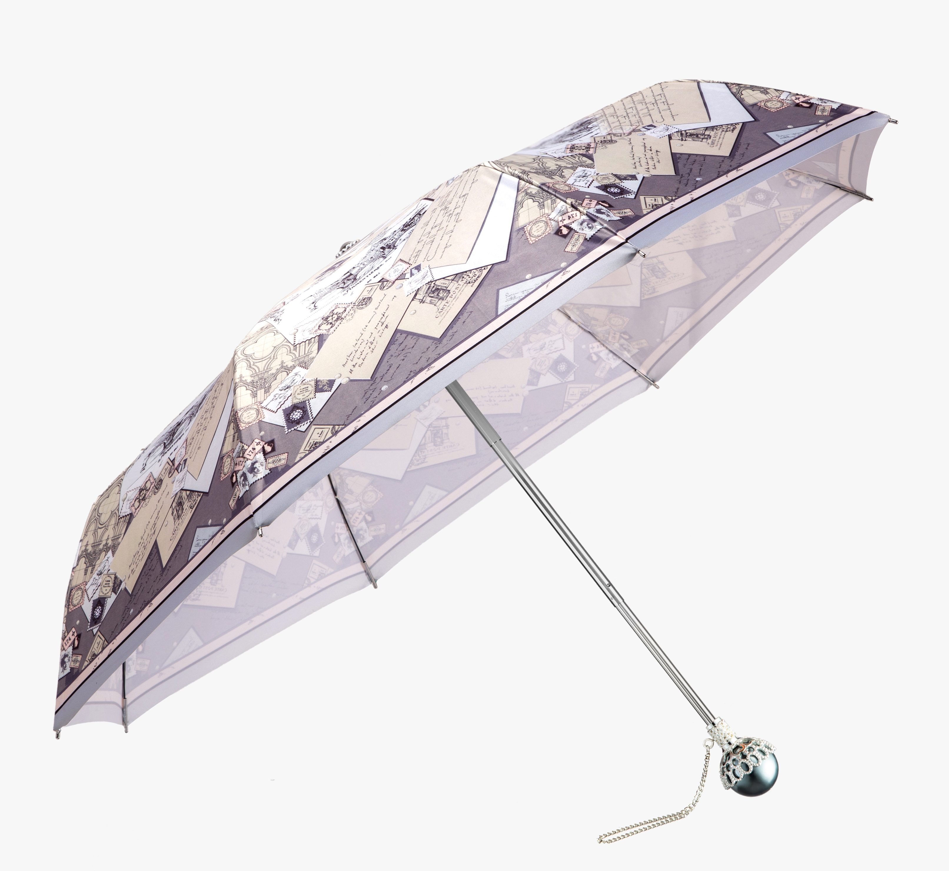 Half exquisite pearl St. Petersburg stamp folding umbrella