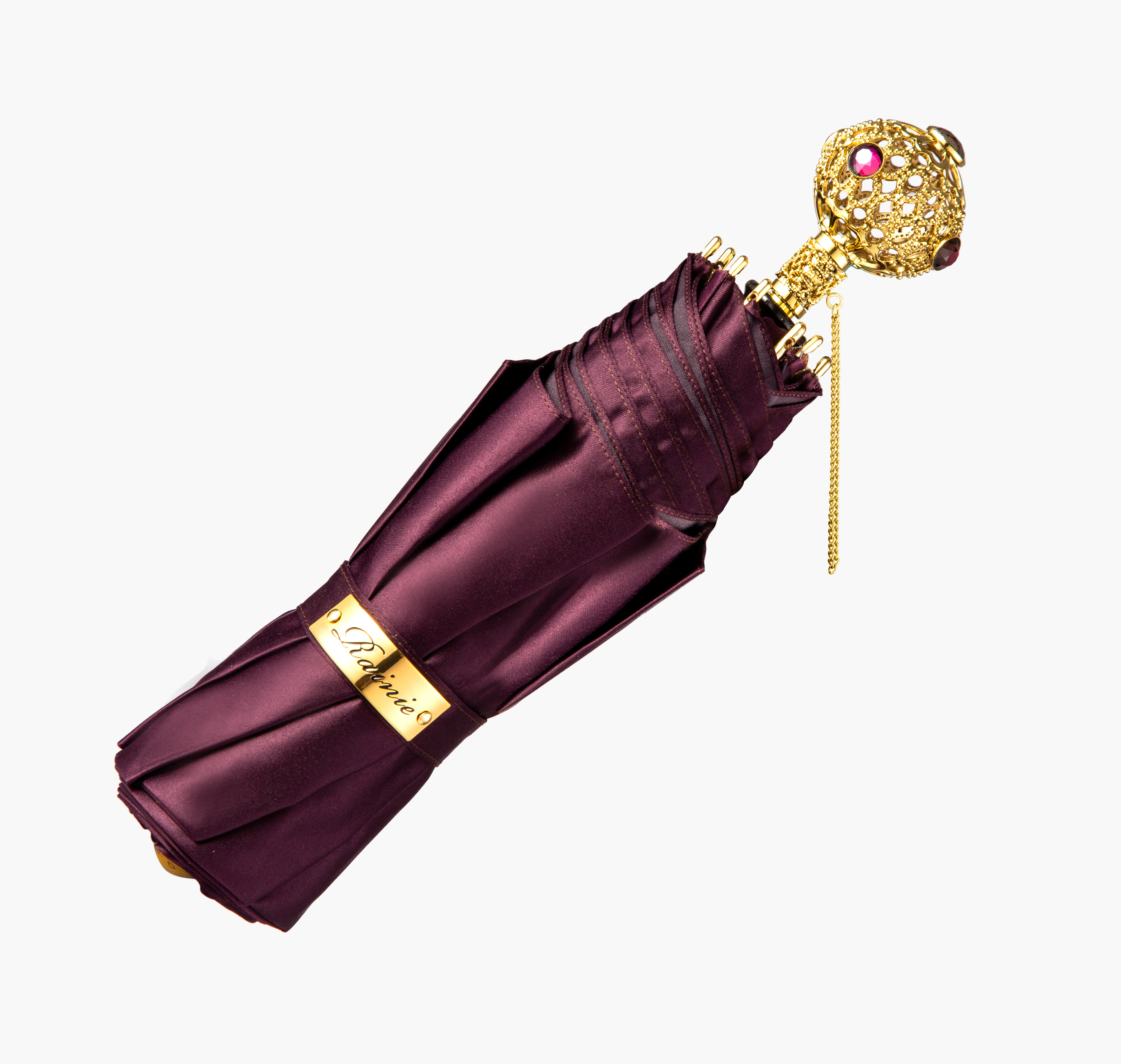 Delicate ball grape red folding umbrella