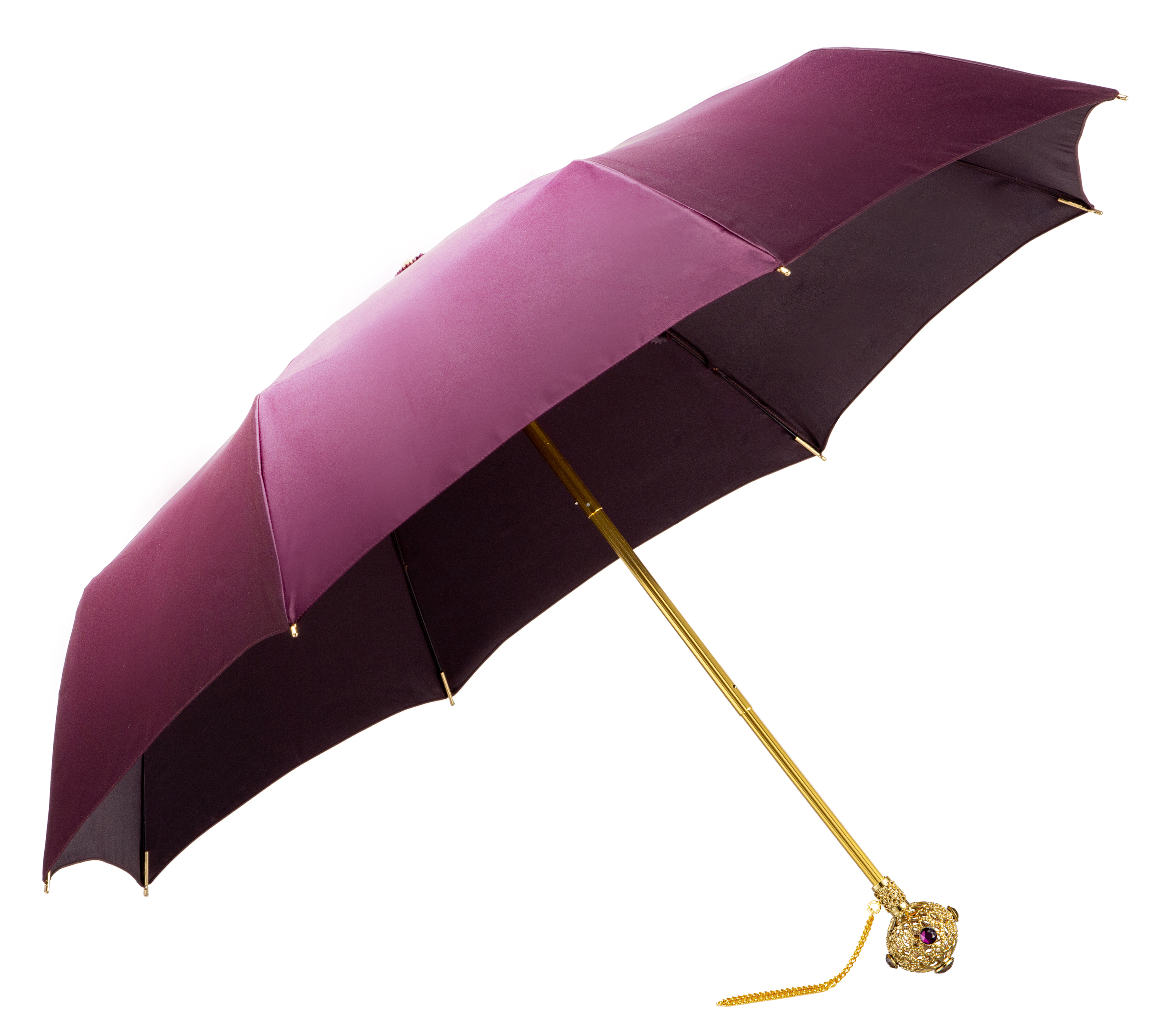 Delicate ball grape red folding umbrella