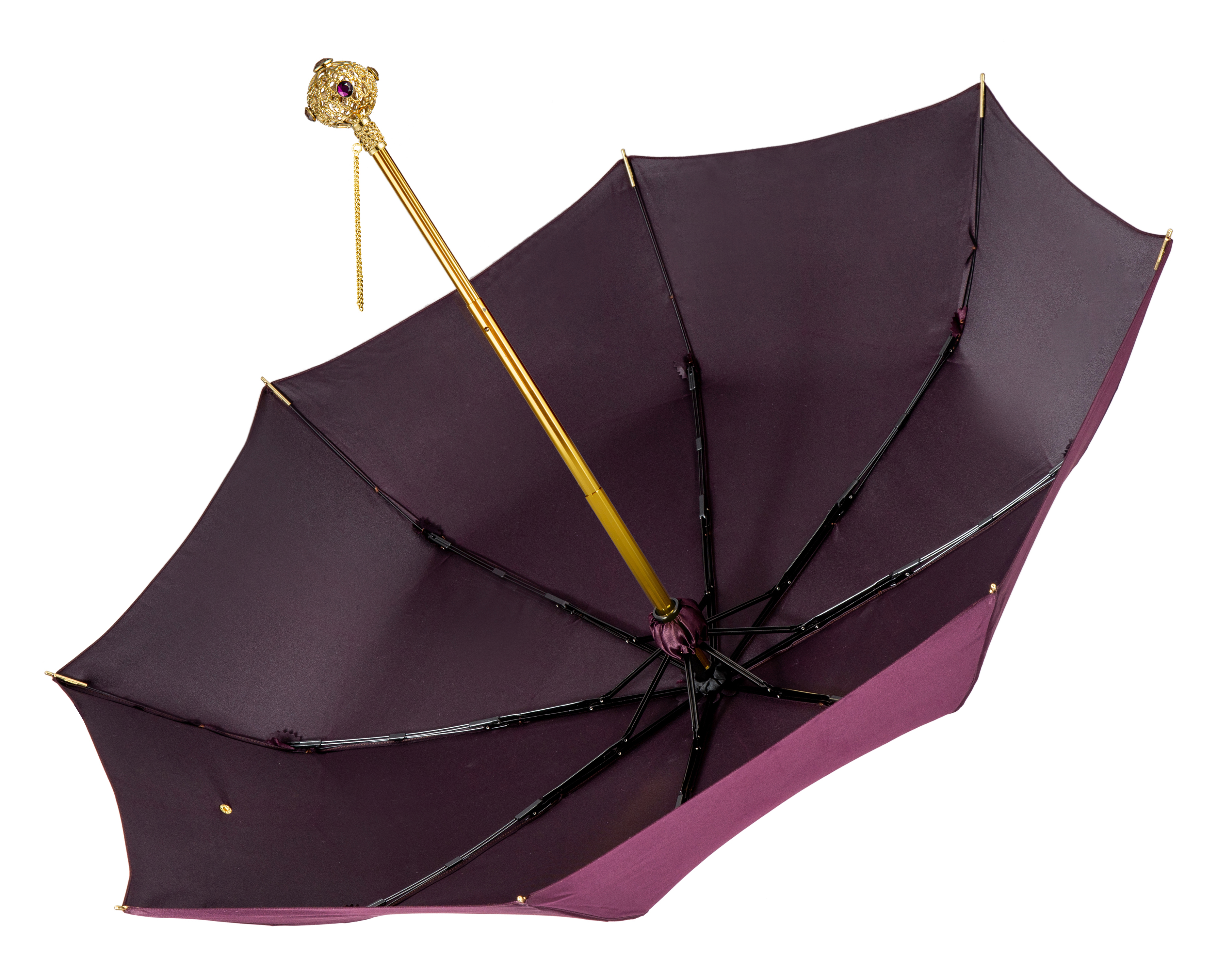 Delicate ball grape red folding umbrella