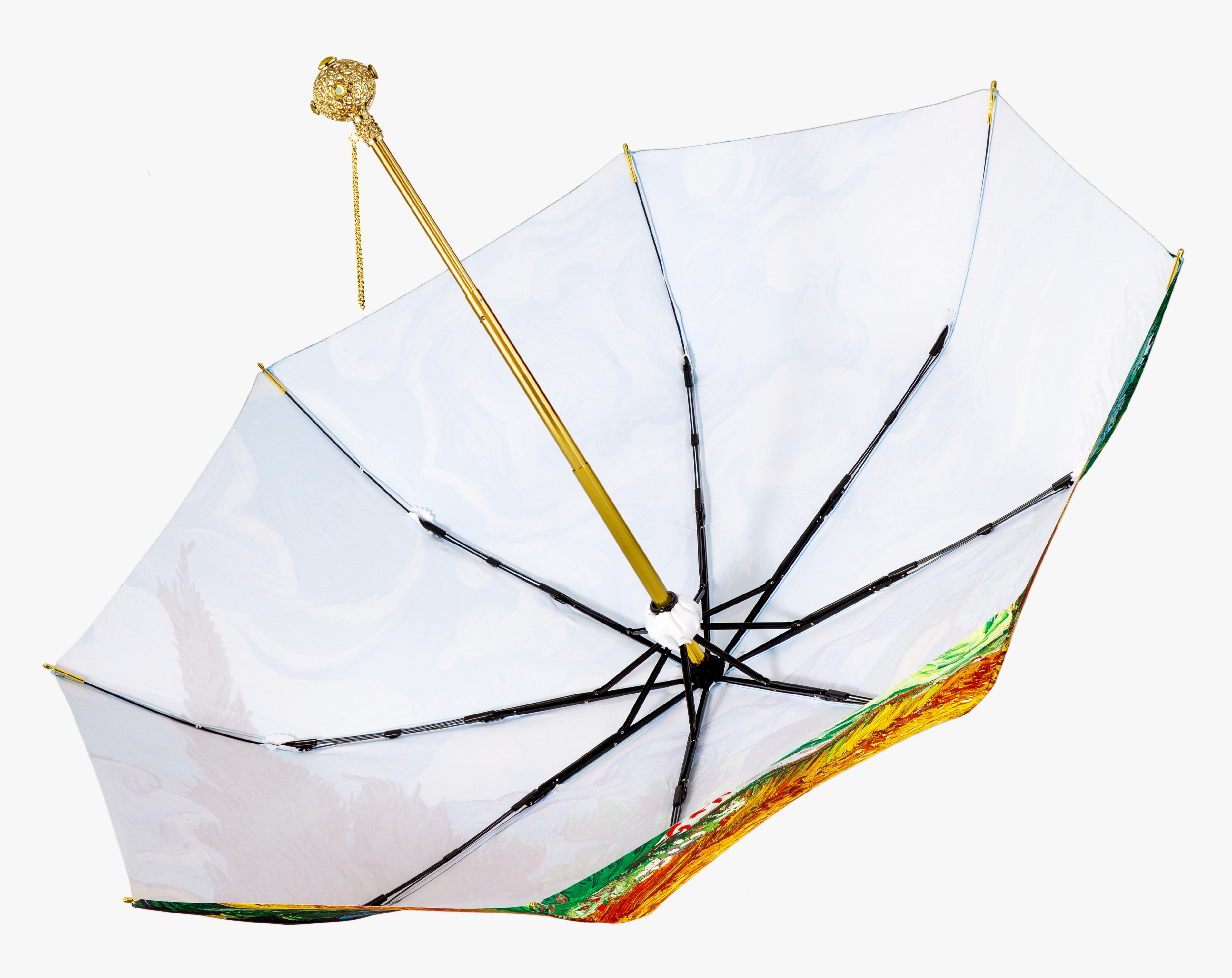 Linglong Ball Wheat Field Folding Umbrella