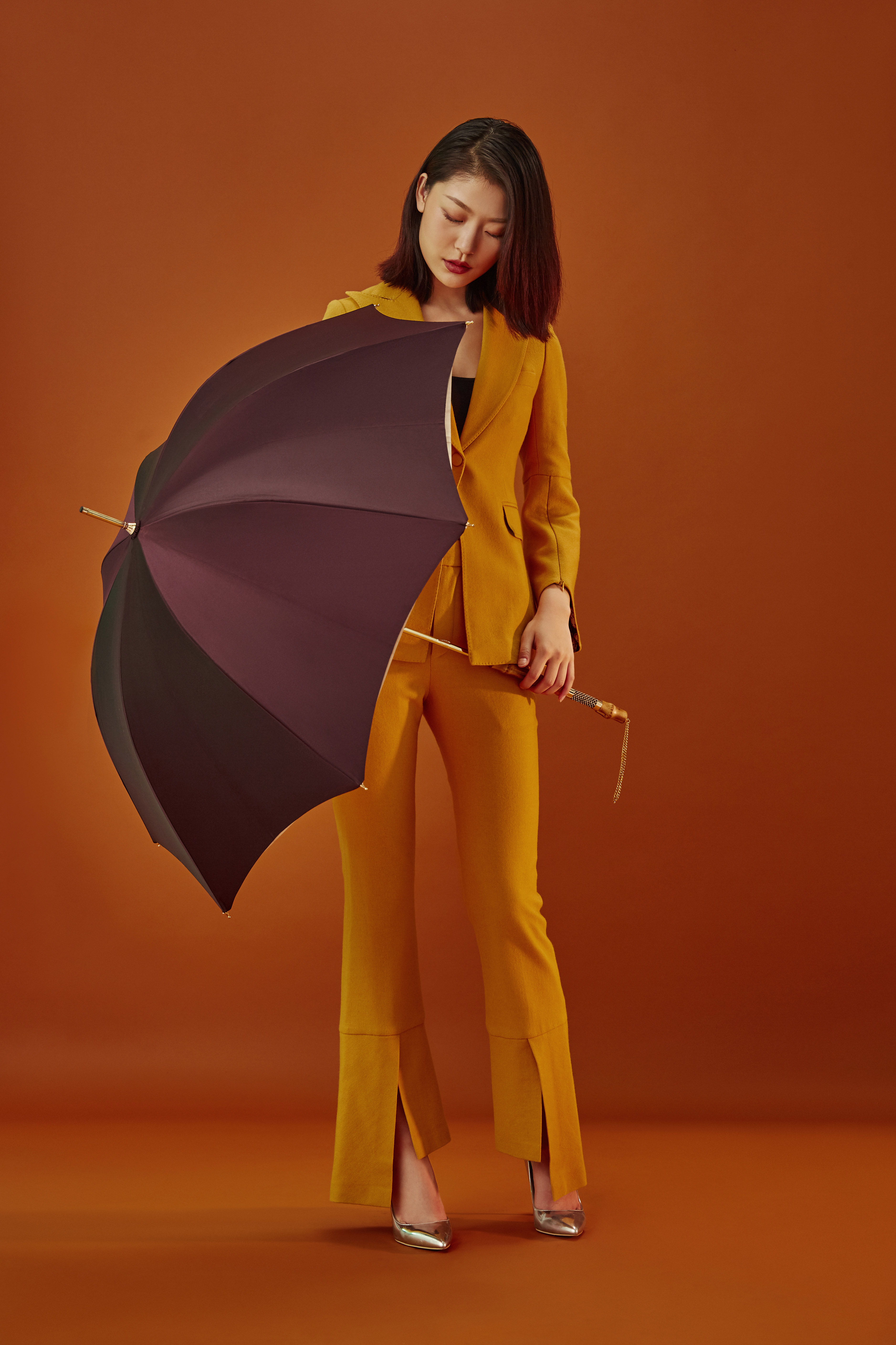 The bamboo set auger double umbrella