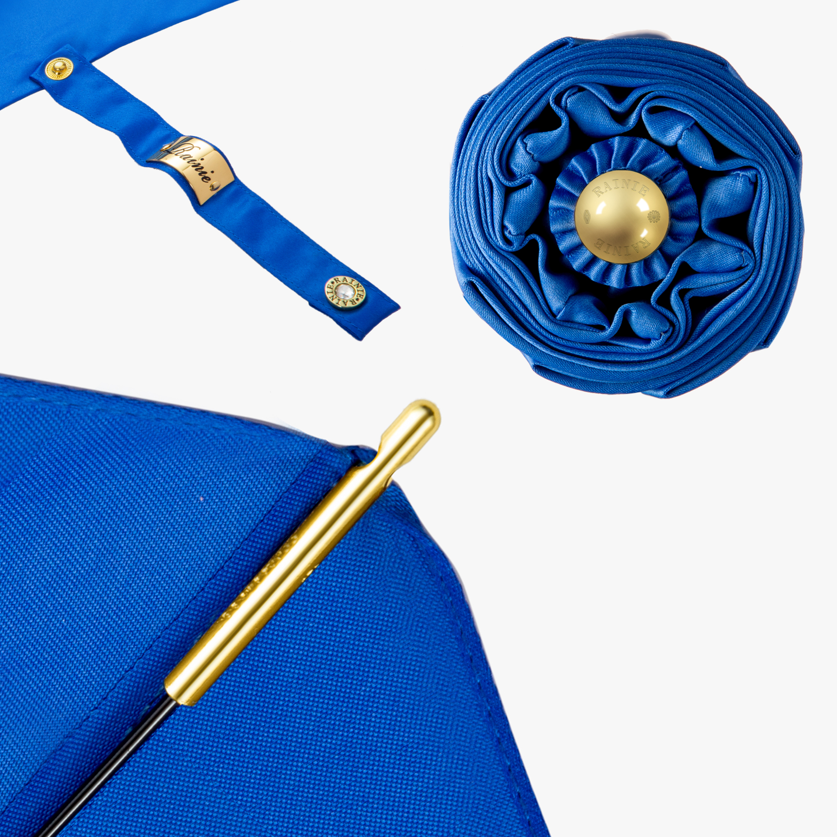 Sapphire blue small horse head folding umbrella