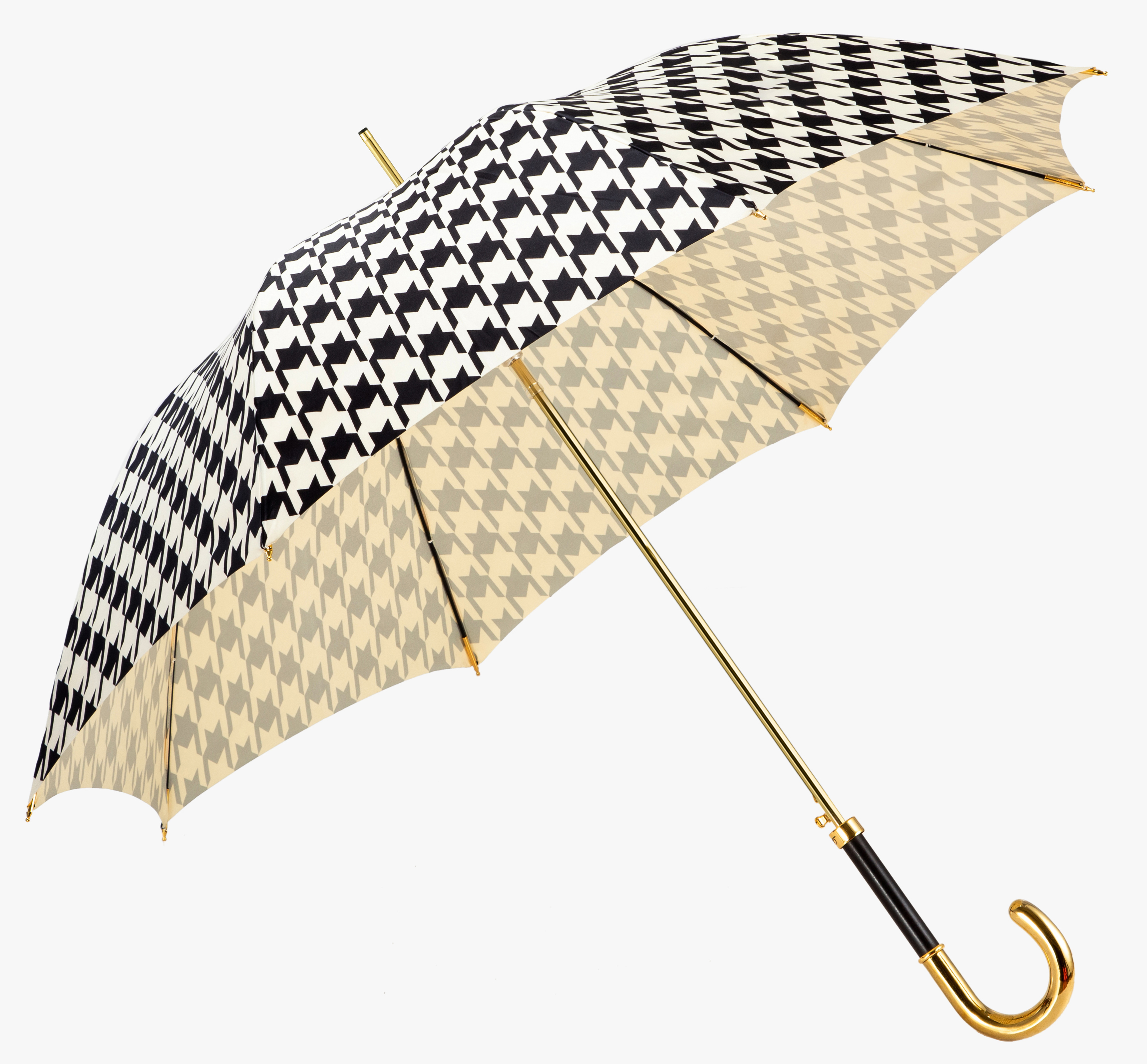 Single-layer umbrella with bent handle No.2 of plover lattice