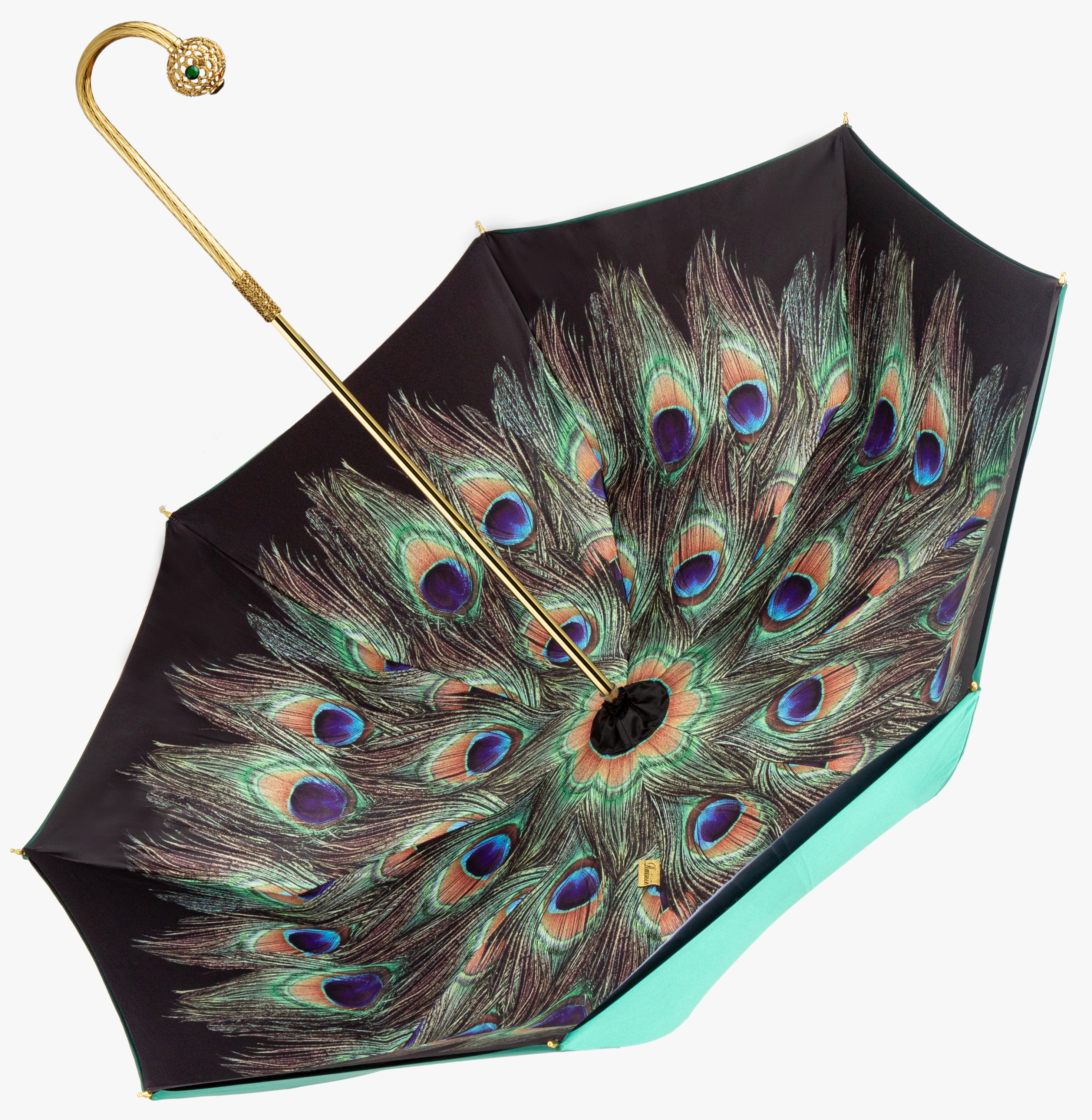 Emerald green elbow exquisite double umbrella