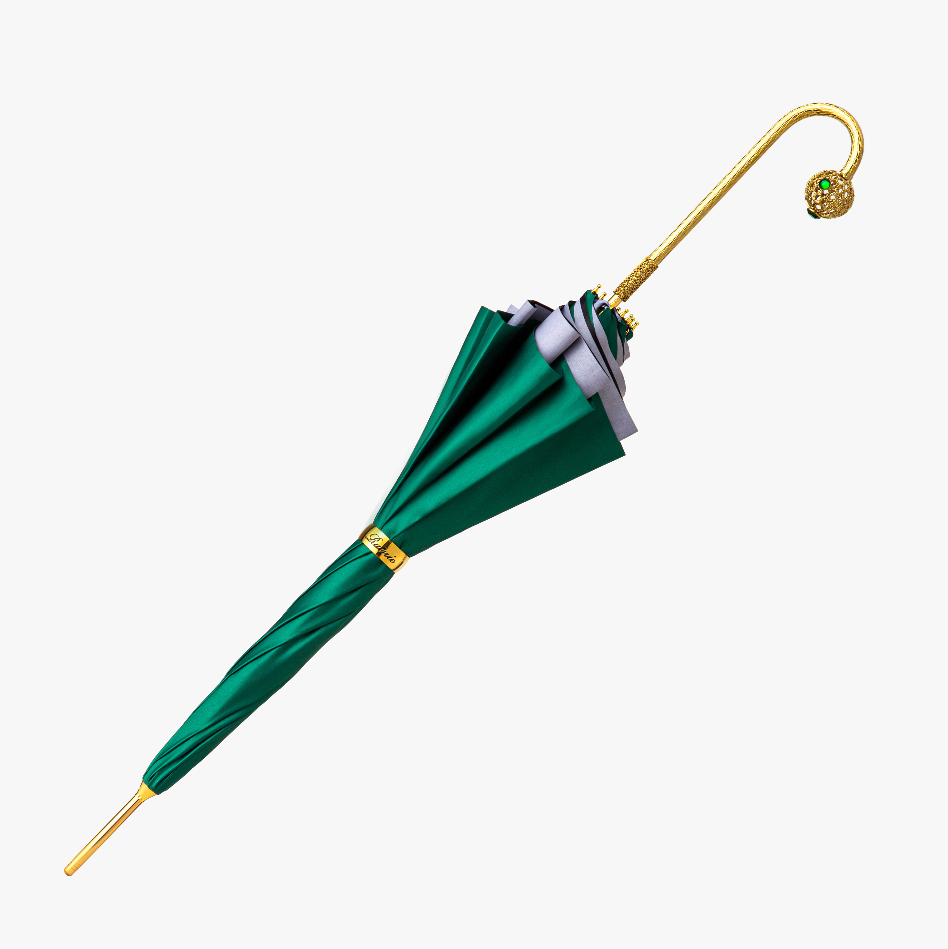 Emerald green elbow exquisite double umbrella