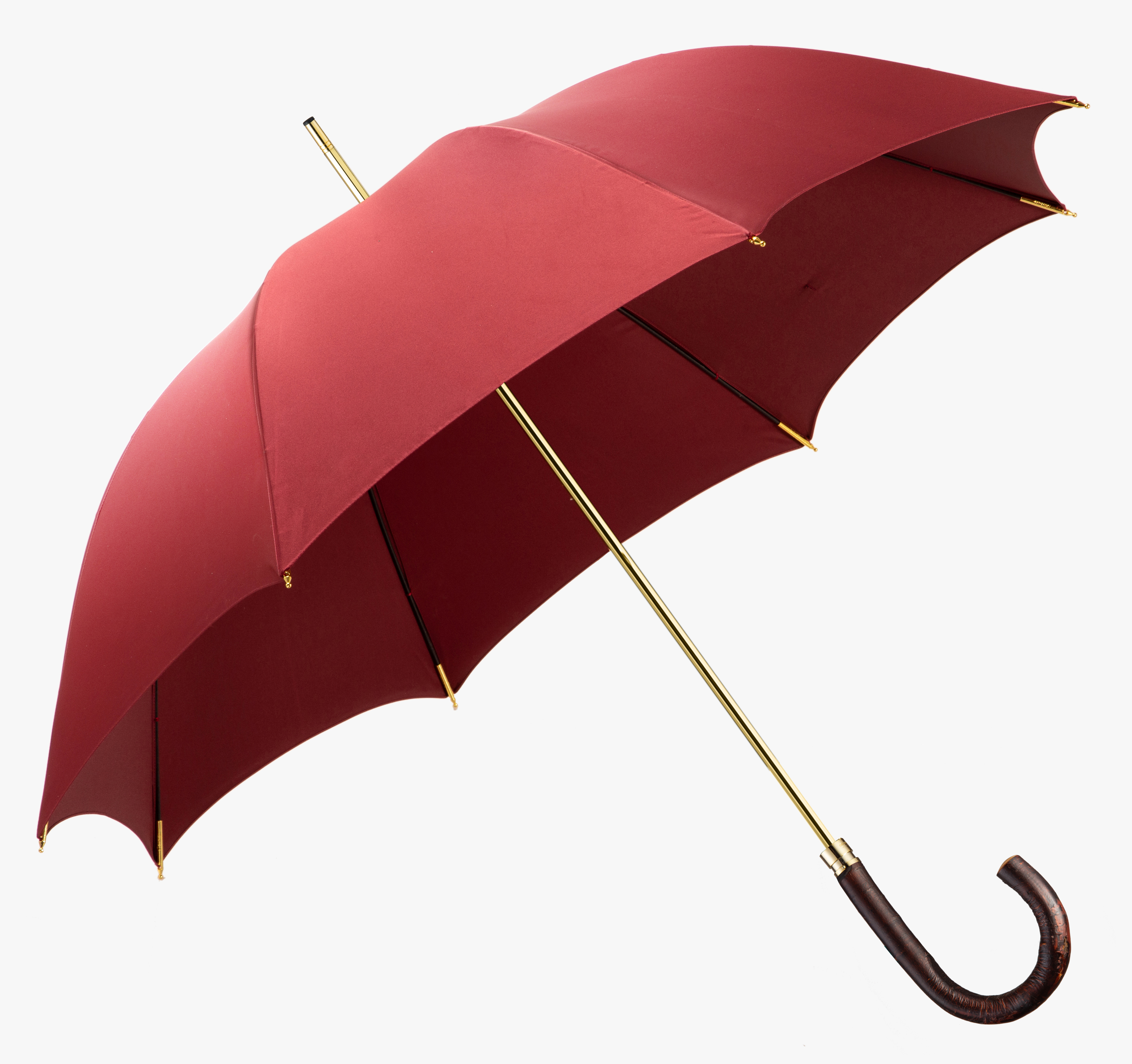 Crimson lips red-cherry wood-umbrella with long handle