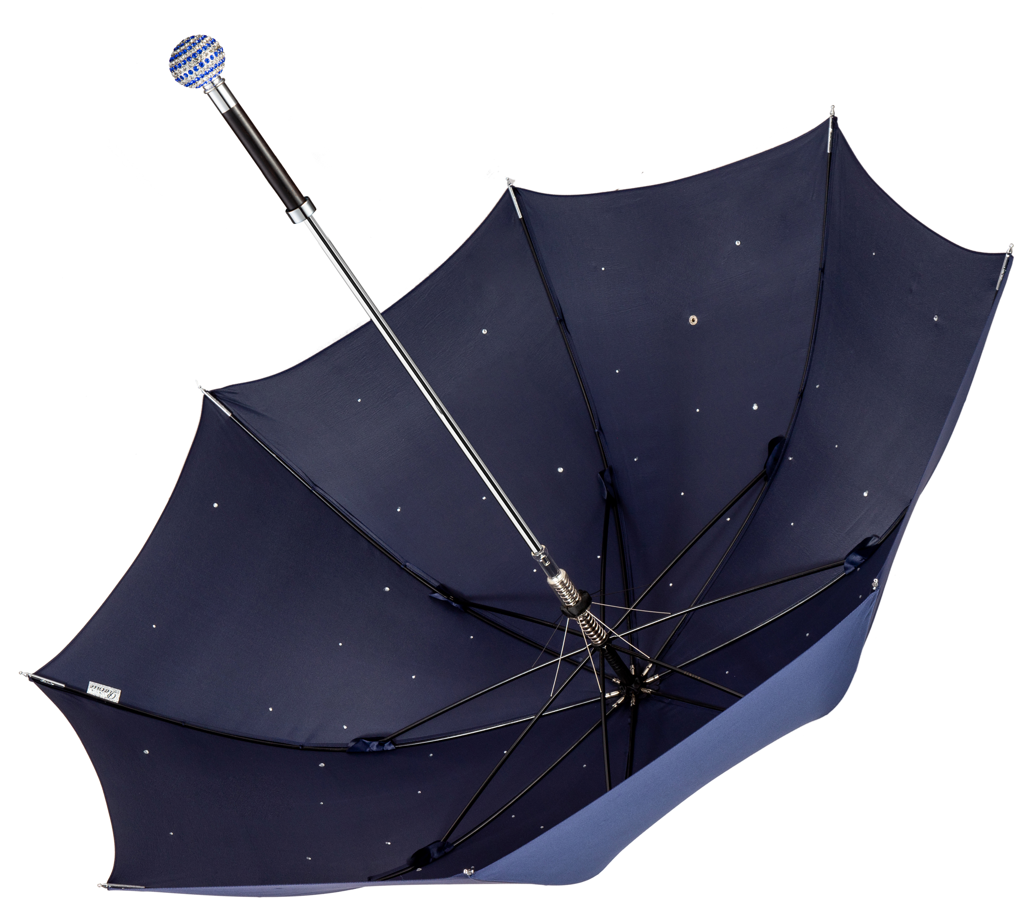 All over the sky-round ball full of diamonds-umbrella with long handle