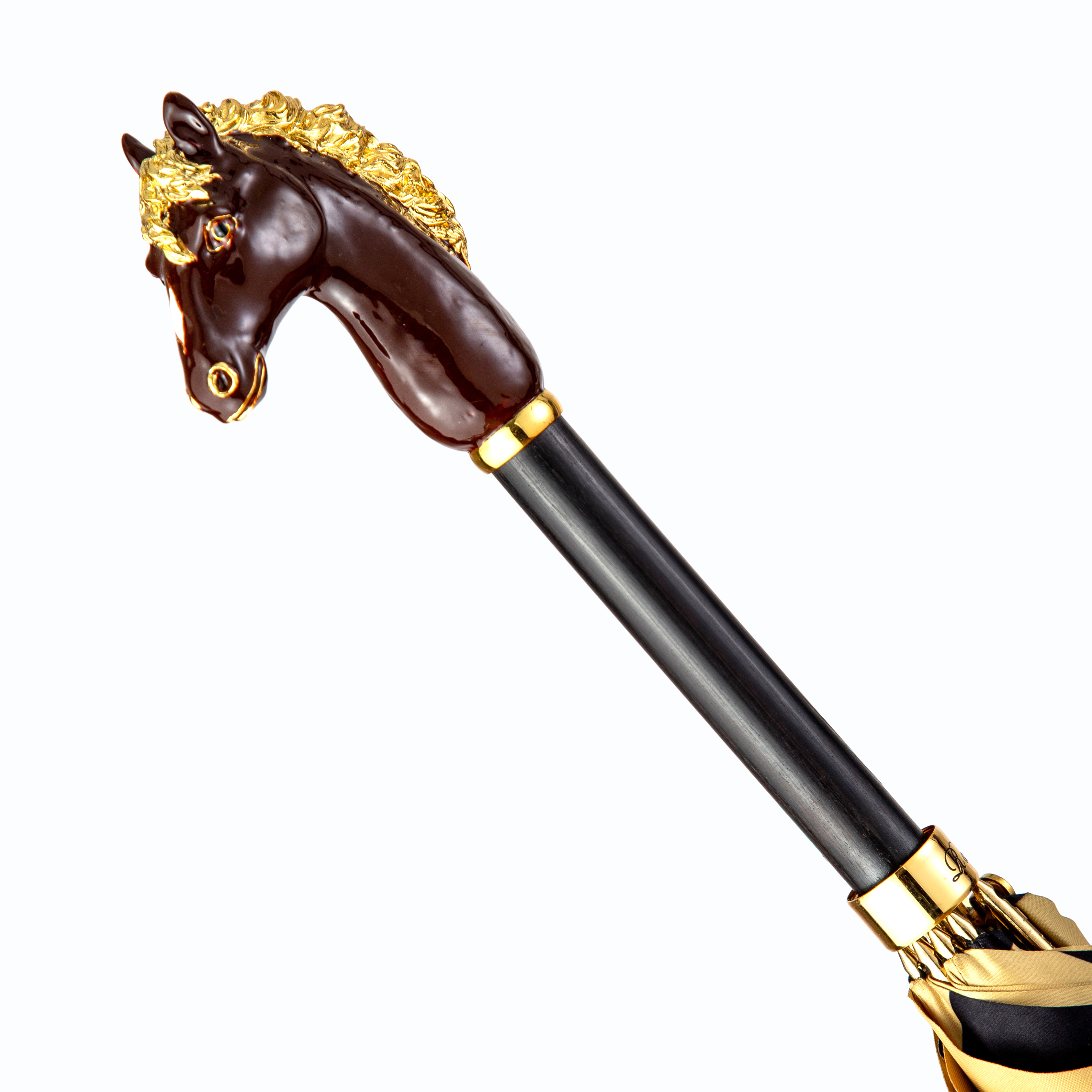 Rock stripe-maned horse-umbrella with long handle