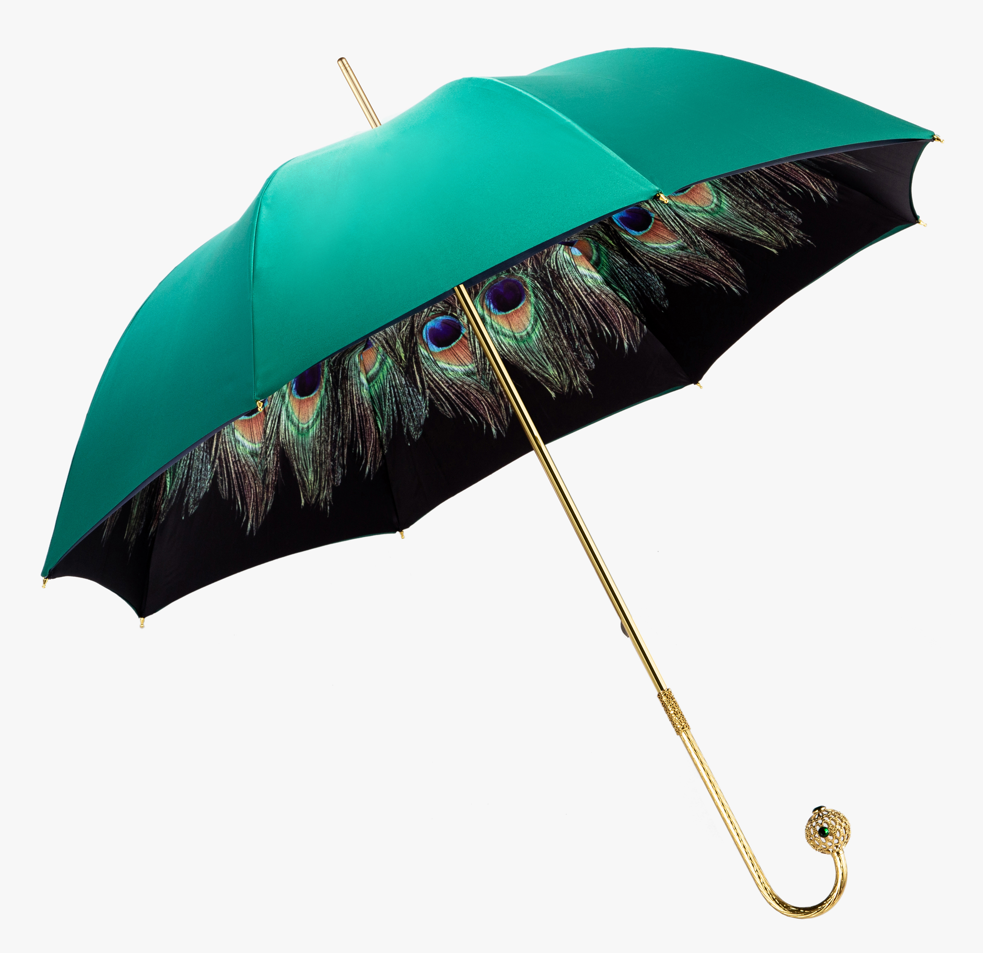 Emerald green elbow exquisite double umbrella