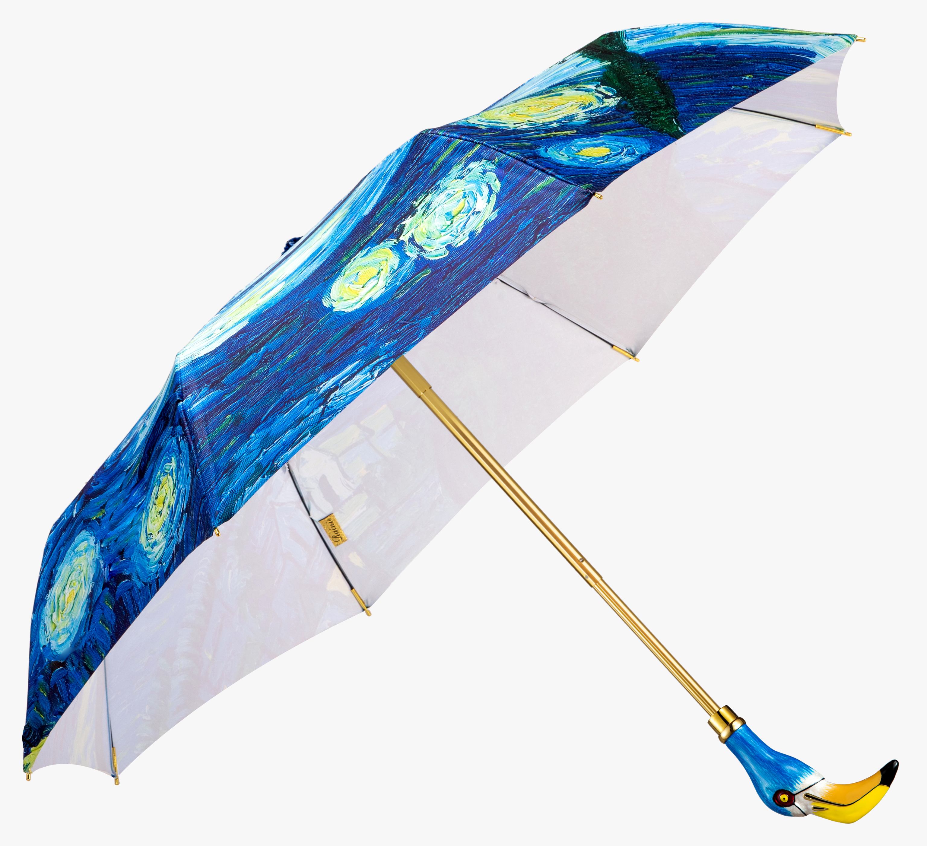 Flamingo-Starry Night-Folding Umbrella