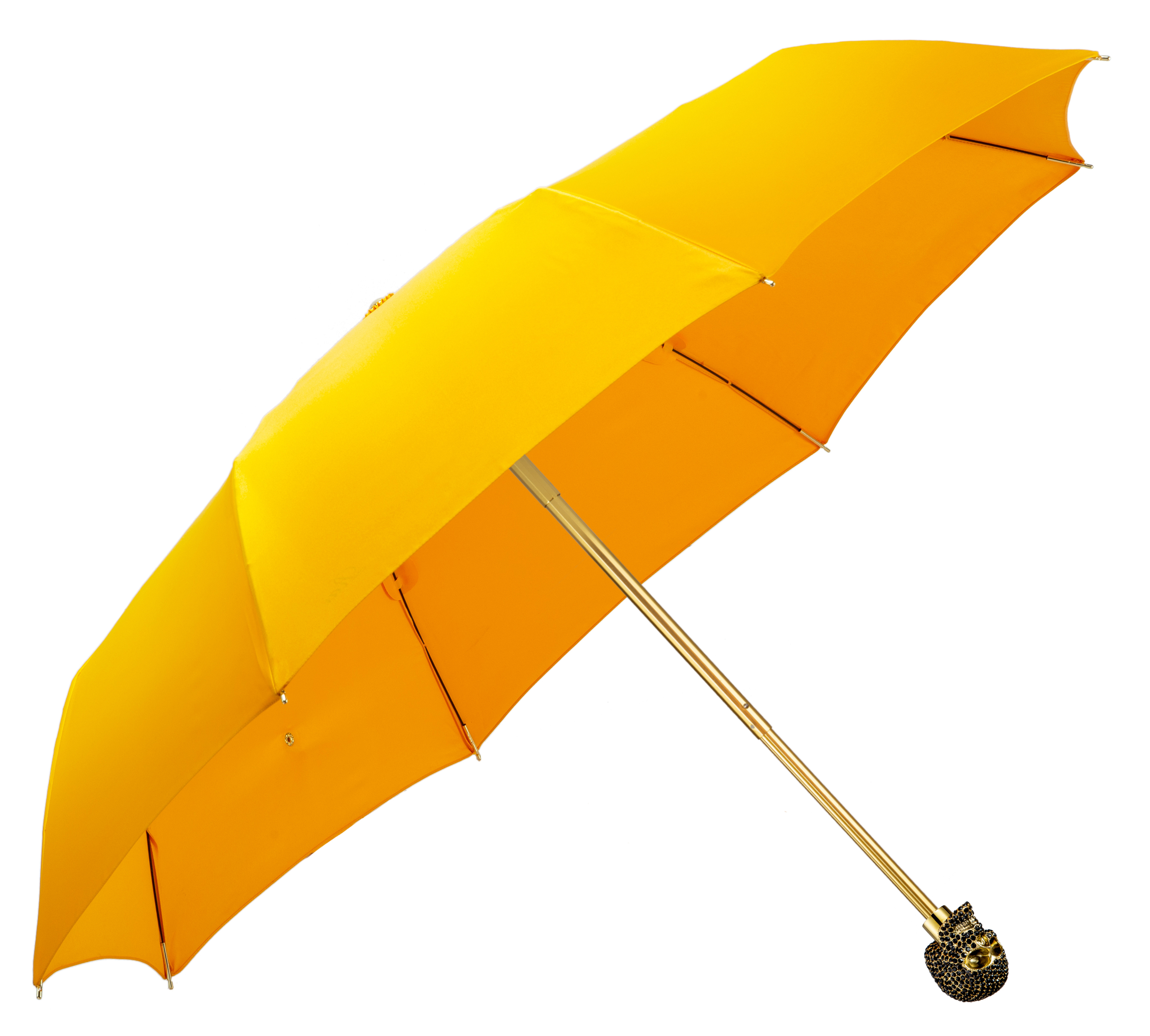 Moon Yellow-Diamond Head Up Skull-Folding Umbrella