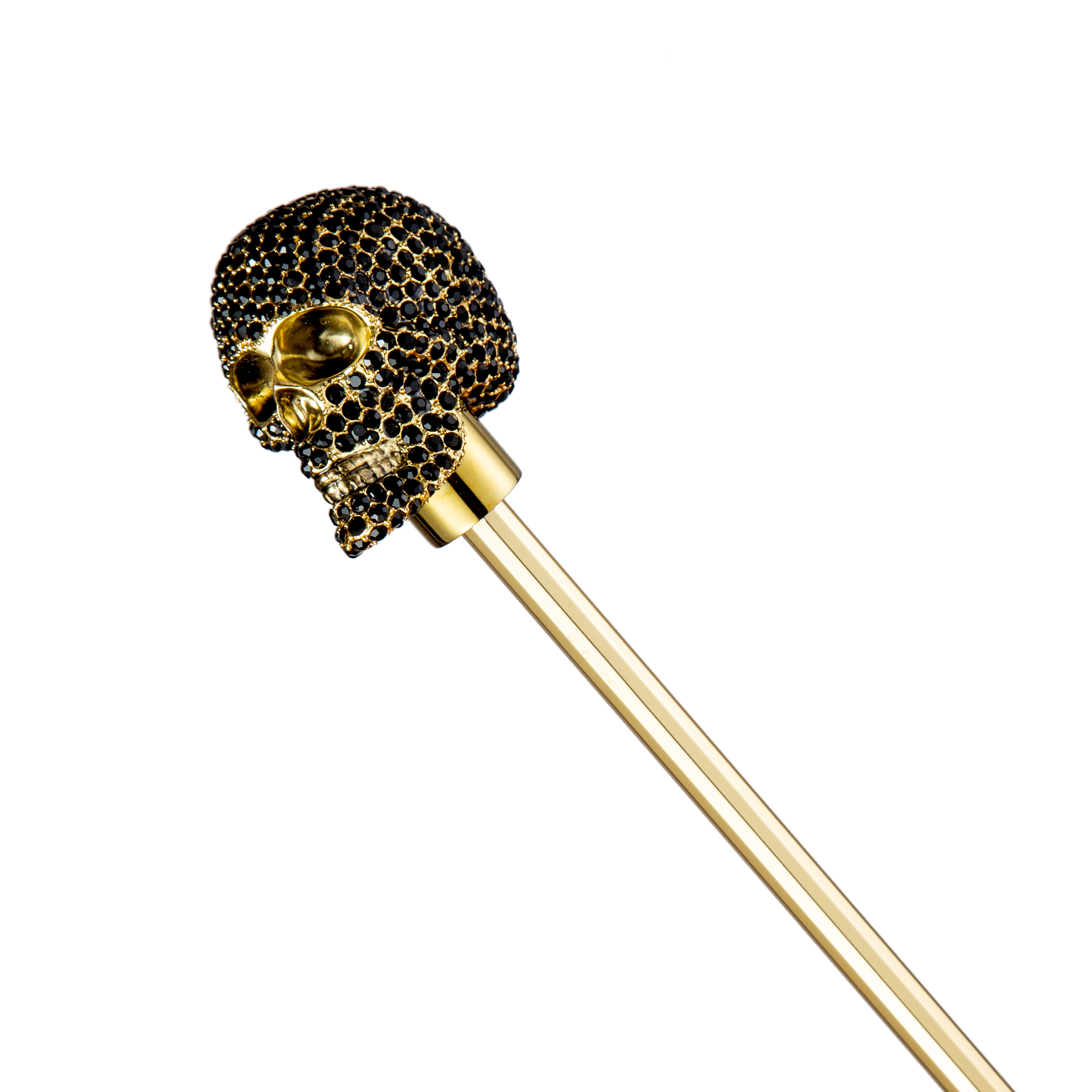 Moon Yellow-Diamond Head Up Skull-Folding Umbrella