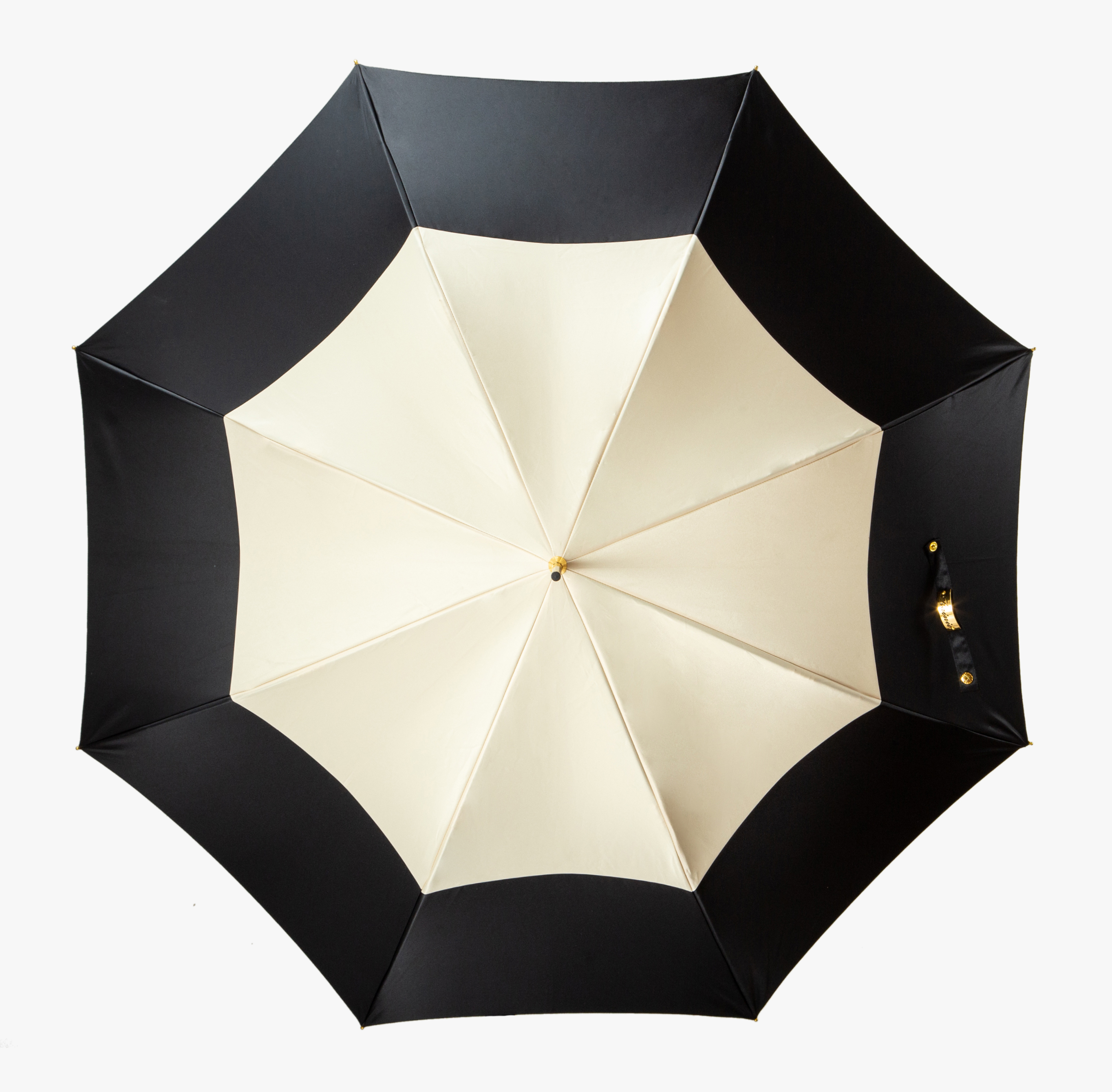 Haili-copper car black bright elbow-long handle umbrella