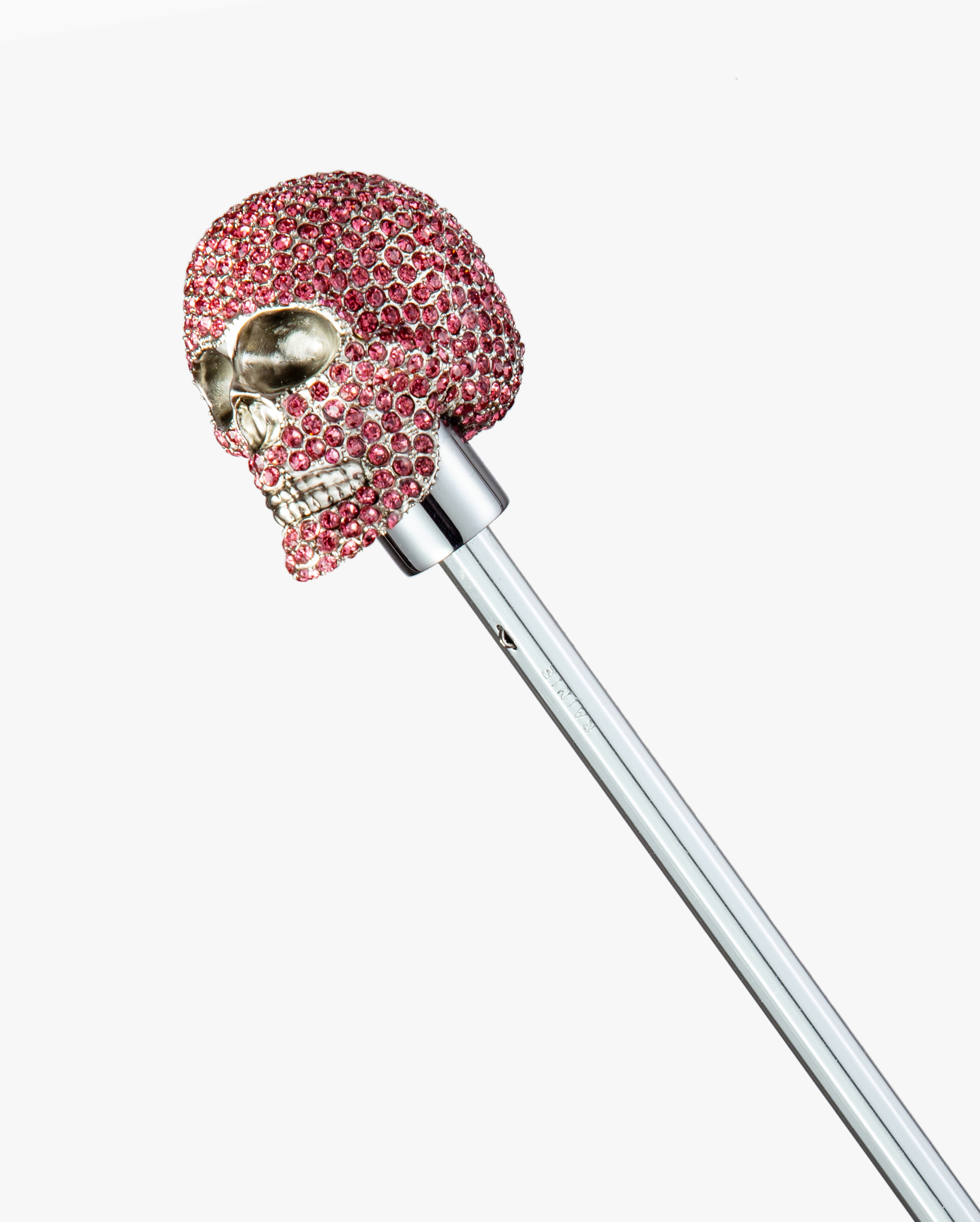 Camellia powder-diamond head up skull-folding umbrella