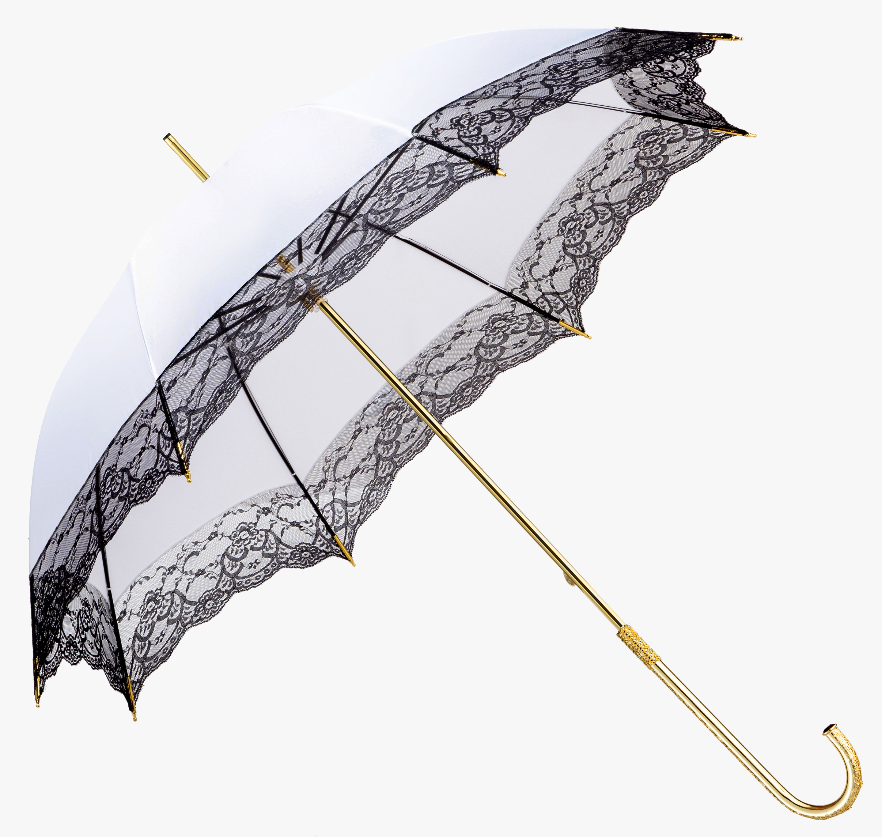 Winnie-double cut curved handle-1 drill-long handle umbrella