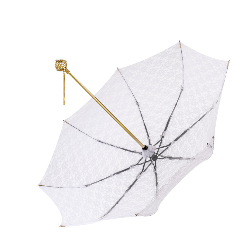 Blanche-Bud silk folding umbrella