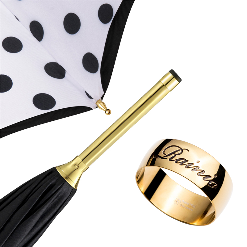 The panda wave point-handle long umbrella