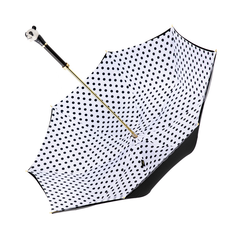 The panda wave point-handle long umbrella