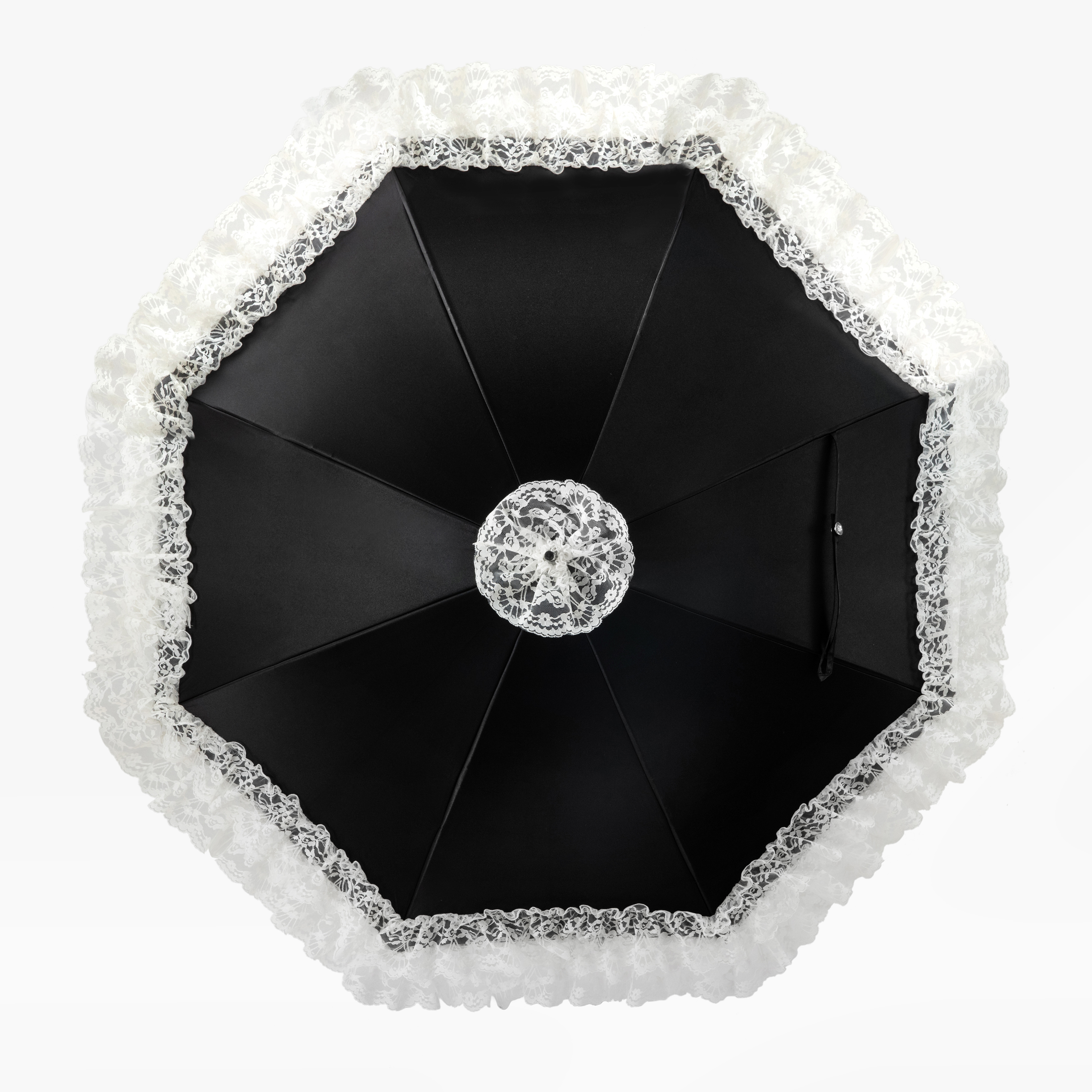 Exquisite pearl double long handle umbrella