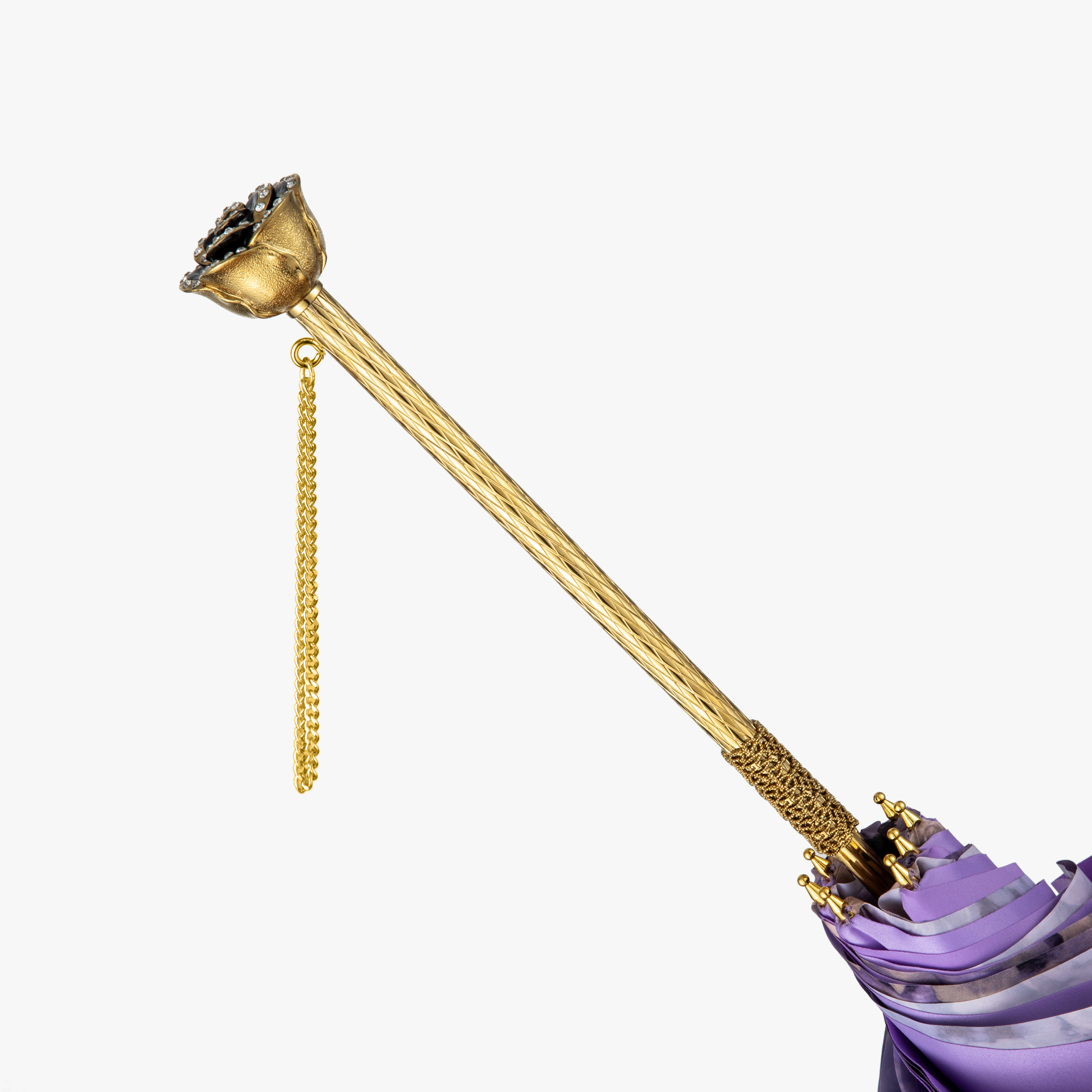 Double umbrella with rose straight handle