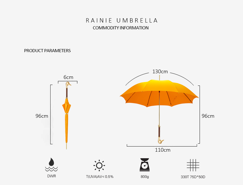 Duck umbrella with a straight handle