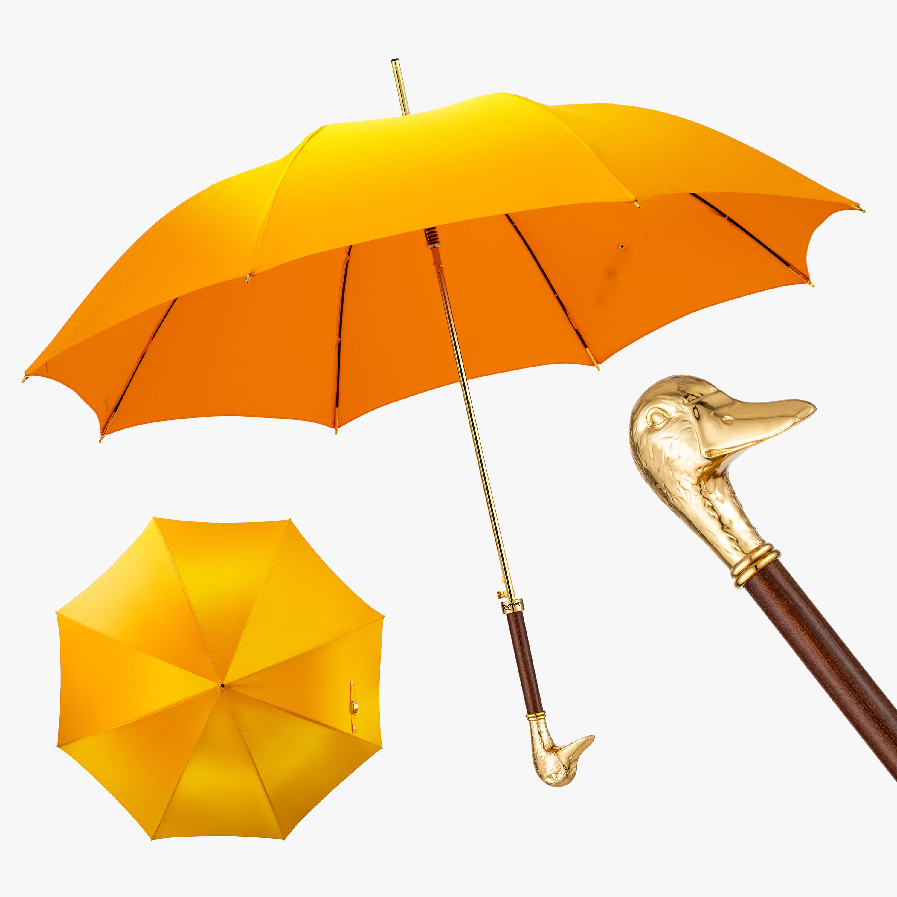 Duck umbrella with a straight handle