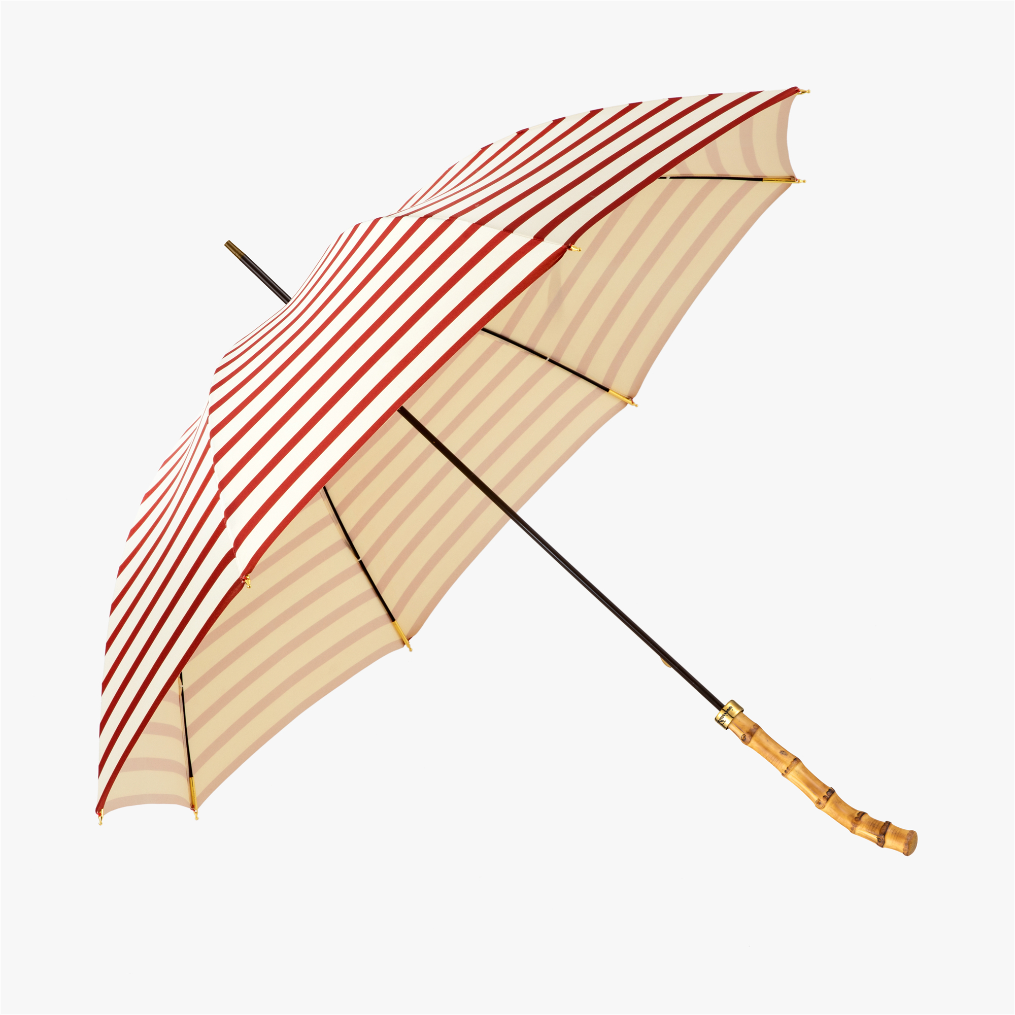 Straight bamboo umbrella with straight handle