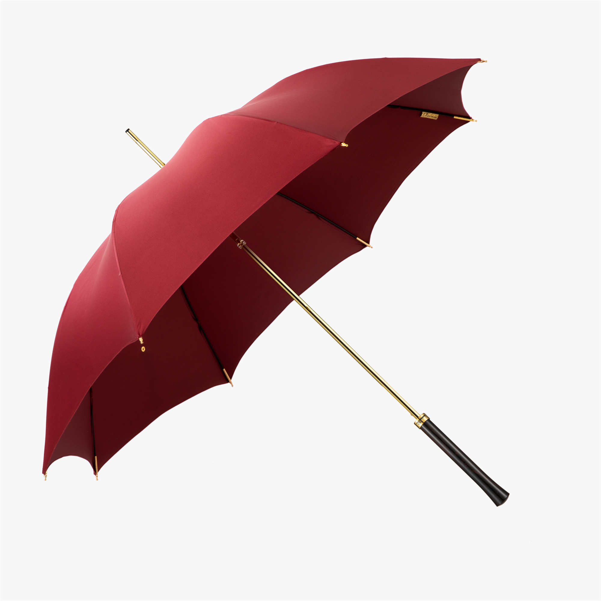 Solid wood umbrella with straight handle