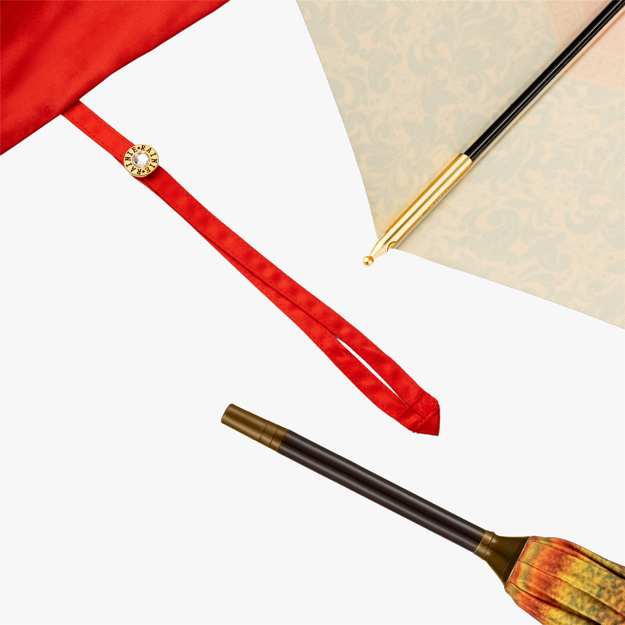 Exquisite ball wood umbrella with straight handle