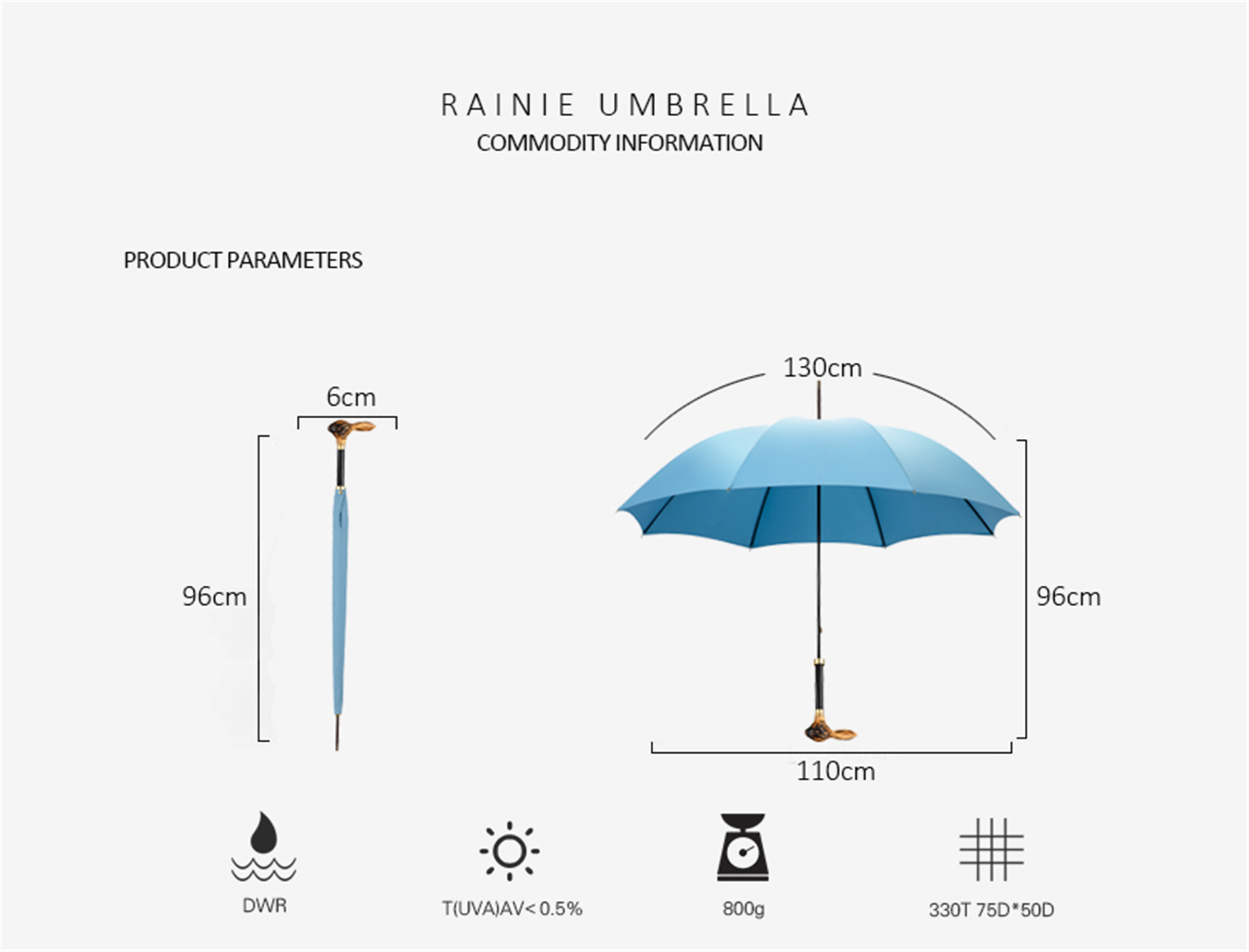 Wooden rabbit Umbrella