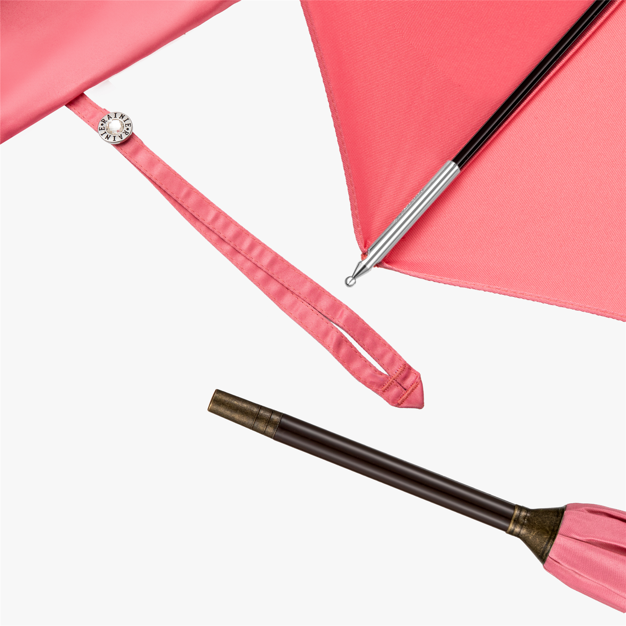 Fine bamboo curved umbrella with straight handle