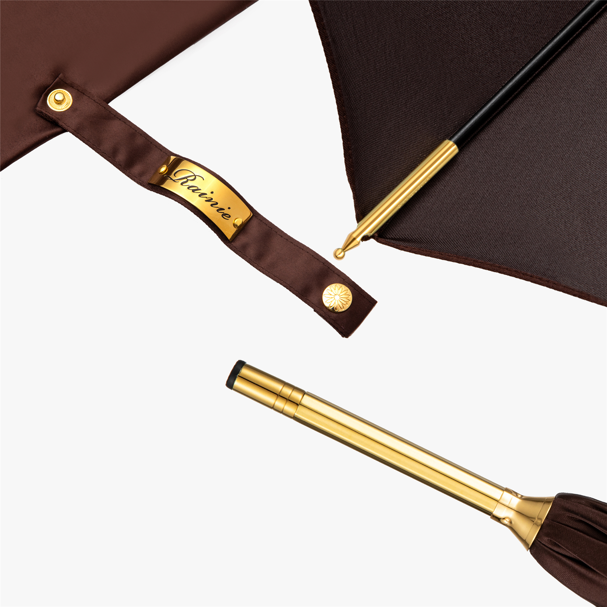 Maple ox horn umbrella with straight handle