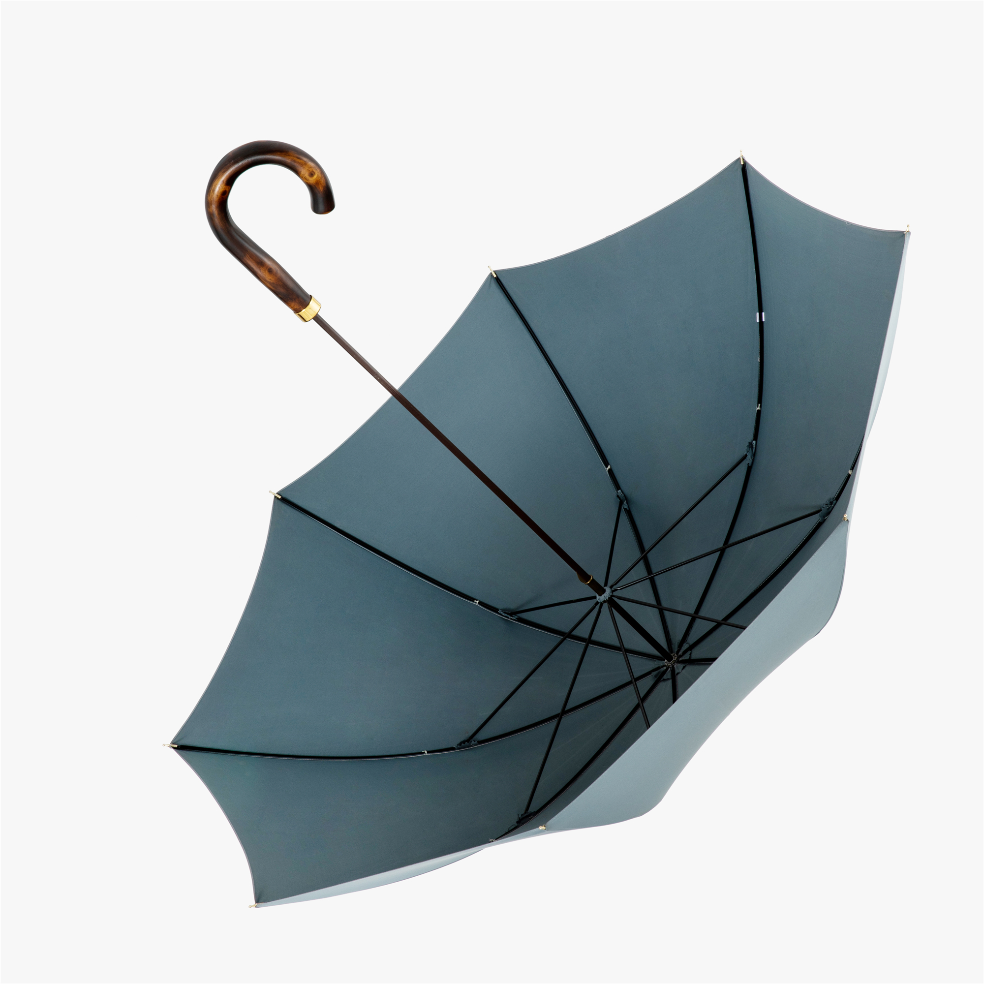 Thick curved vine umbrella with straight handle