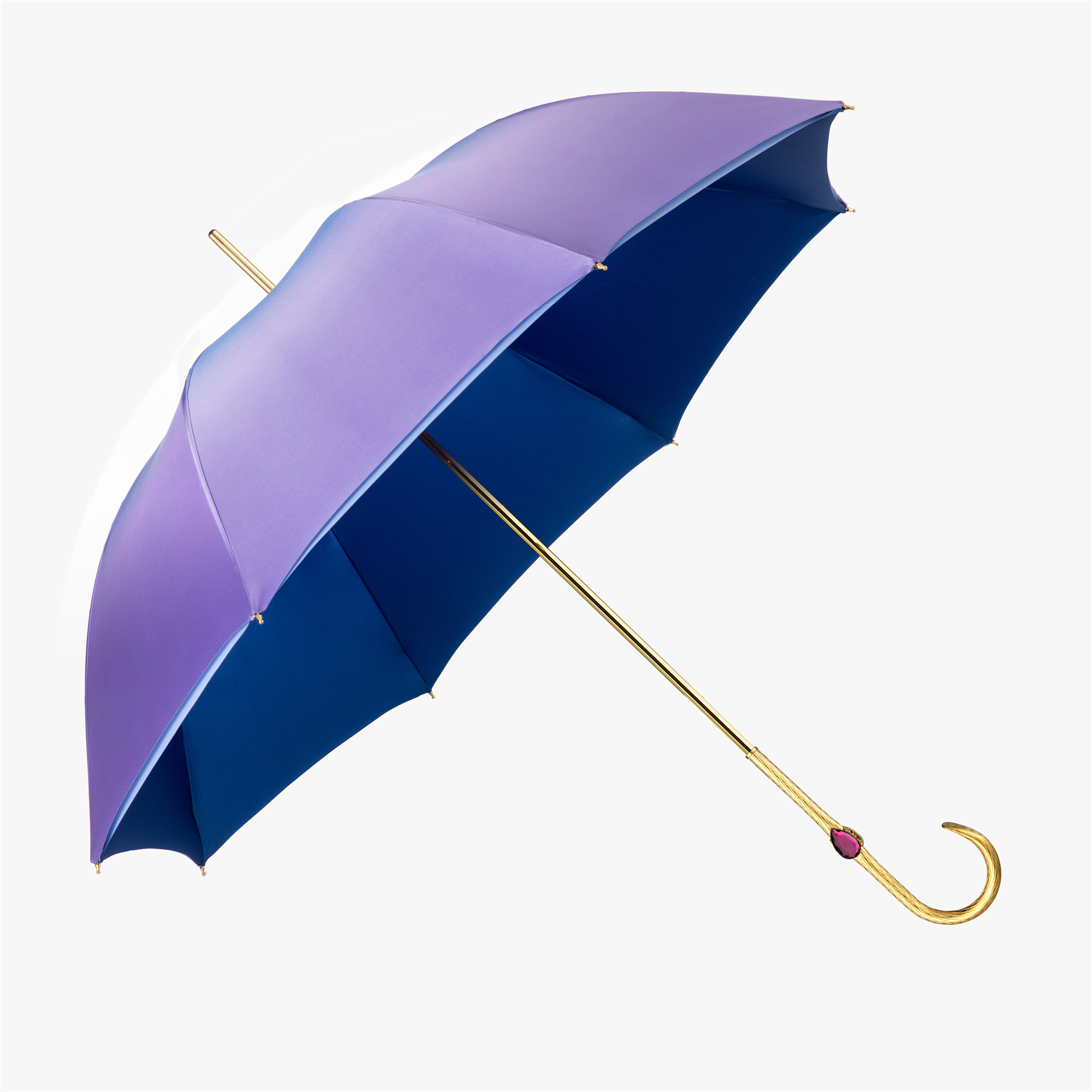 Heart shaped 2 drill double long handle umbrella