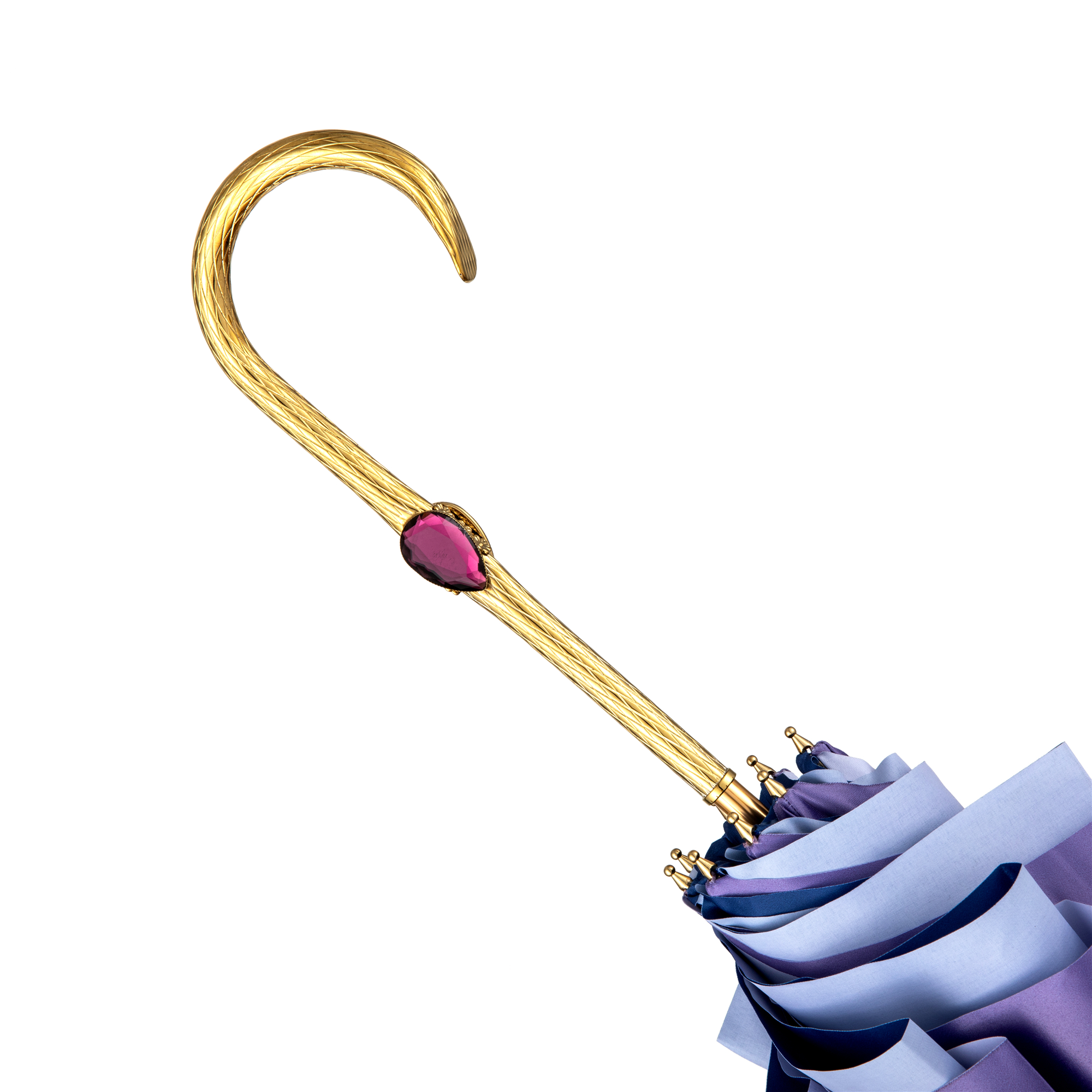 Heart shaped 2 drill double long handle umbrella